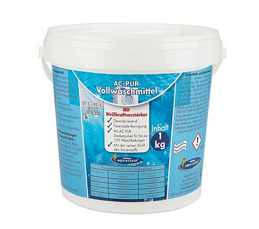 AQUA CLEAN PUR Vollwaschmittel Anti-Grauschleier & Flecken-Booster 1kg