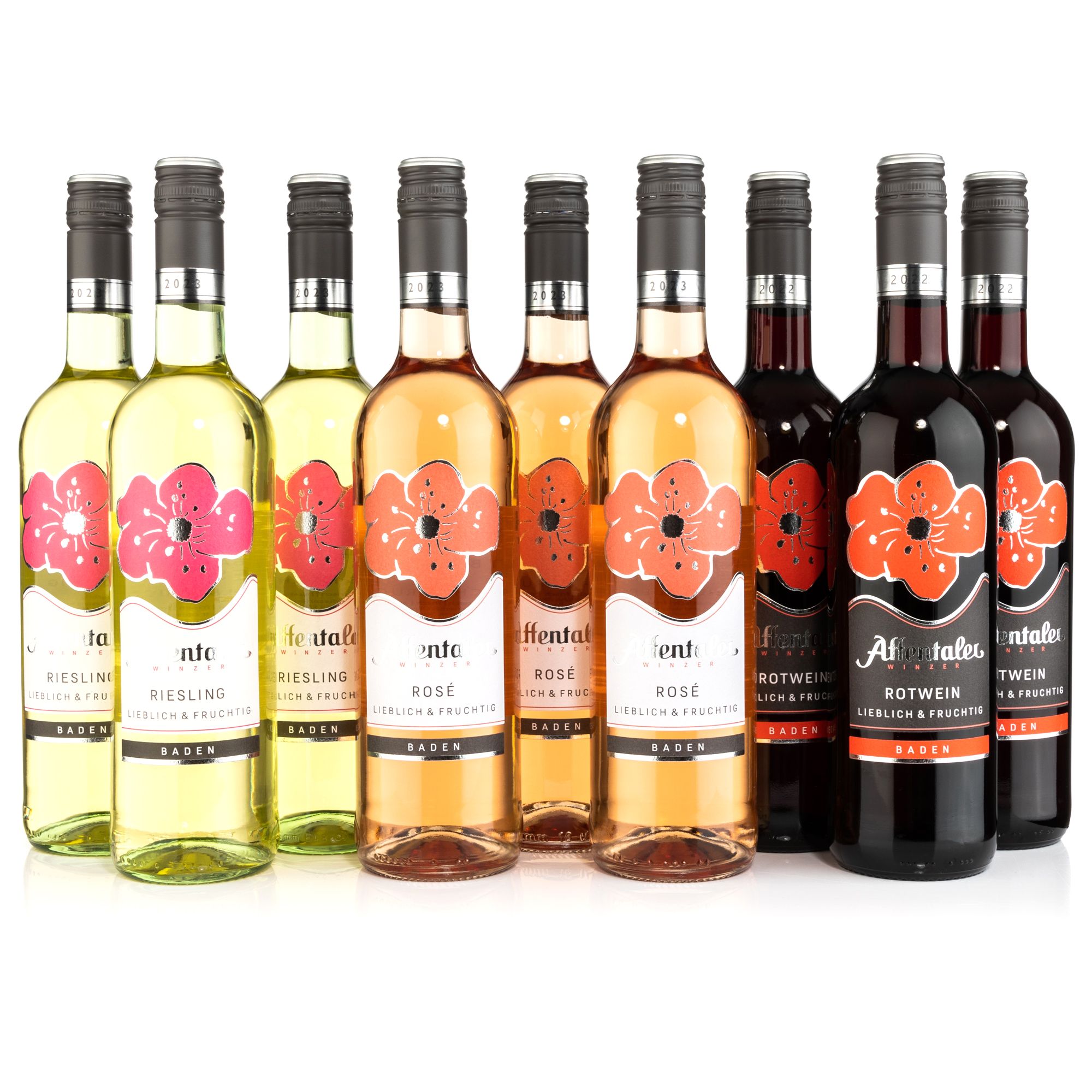 AFFENTALER WEIN Blütenedition gemischt oder sortenrein JG 23/24 Inhalt 9x 0,75l