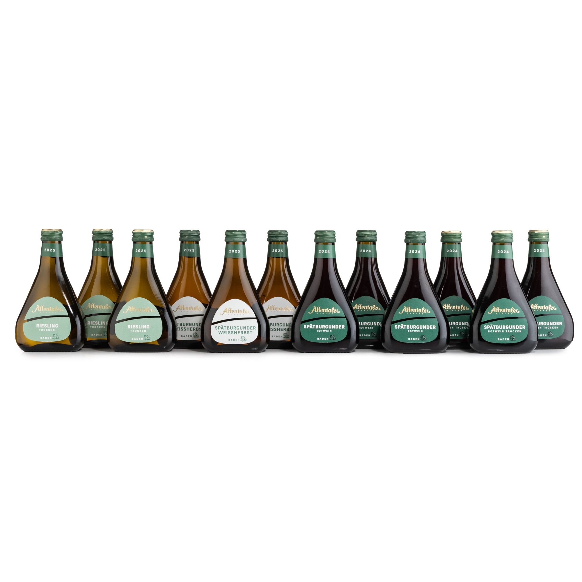 AFFENTALER WEIN Mini-Buddel 0,25l 12 Flaschen, JG 24/25 gemischt oder sortenrein