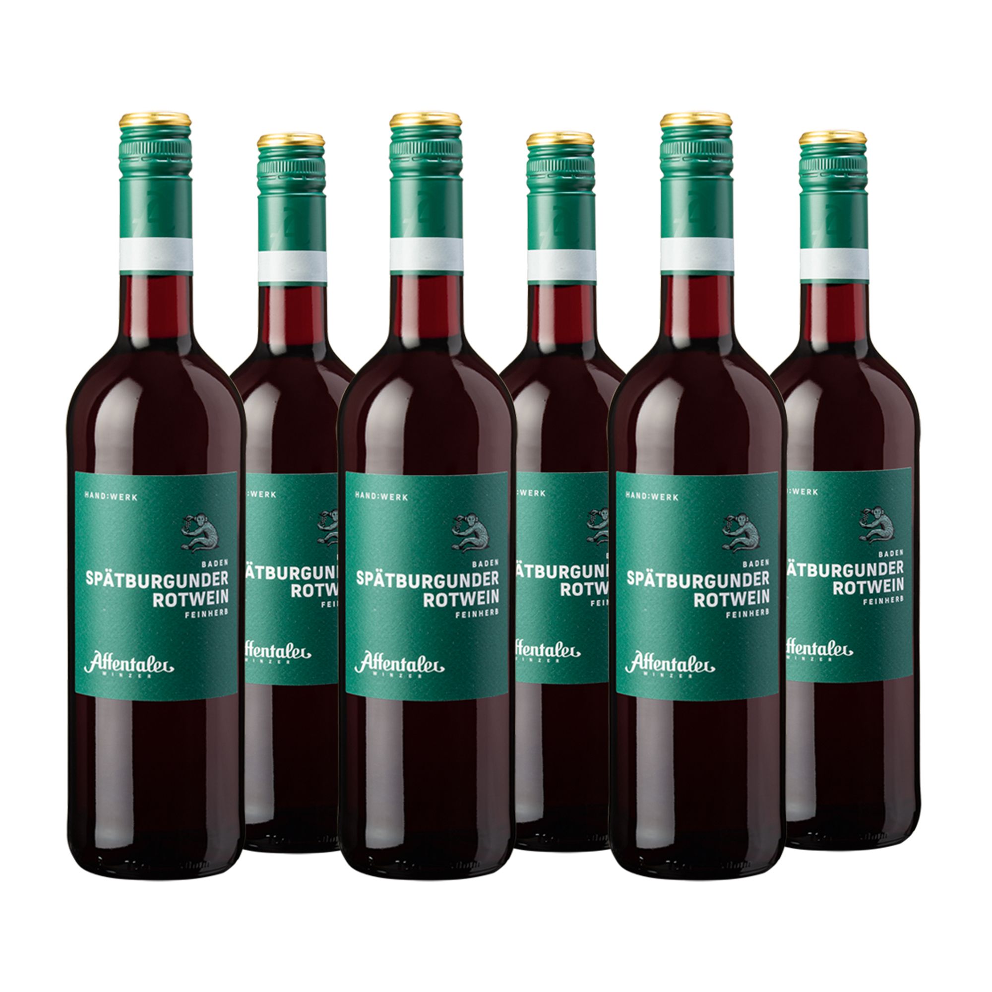 AFFENTALER WEIN Spätburgunder Rotwein feinherb oder trocken JG 2025 Inhalt 6x 0,75l