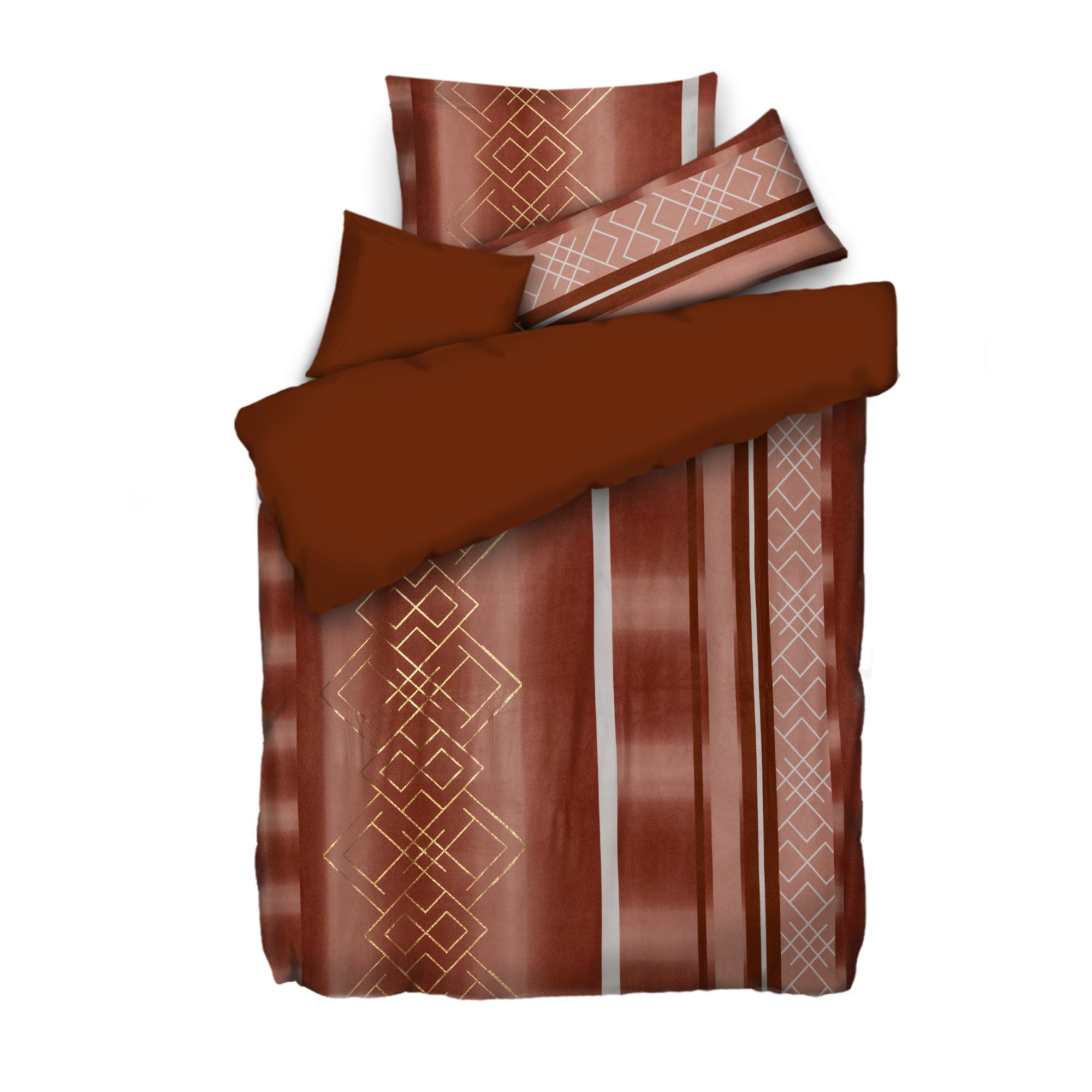 WINTERENGEL Wendebettwäsche Glitzer-Mustermix Mikrofaser Flanell Einzelbett, 4tlg.