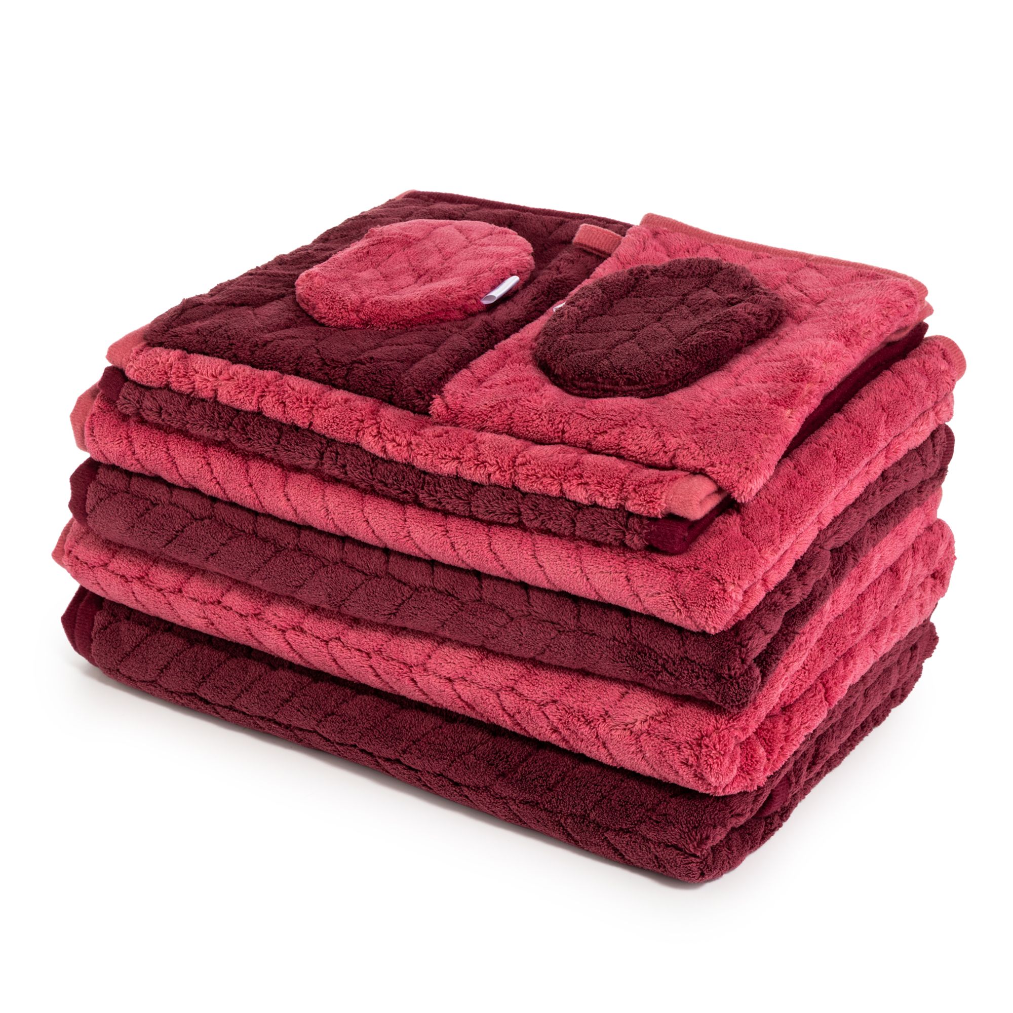 BADIZIO Softdry Handtuch-Set uni Jacquard Mikrofaser 10tlg.