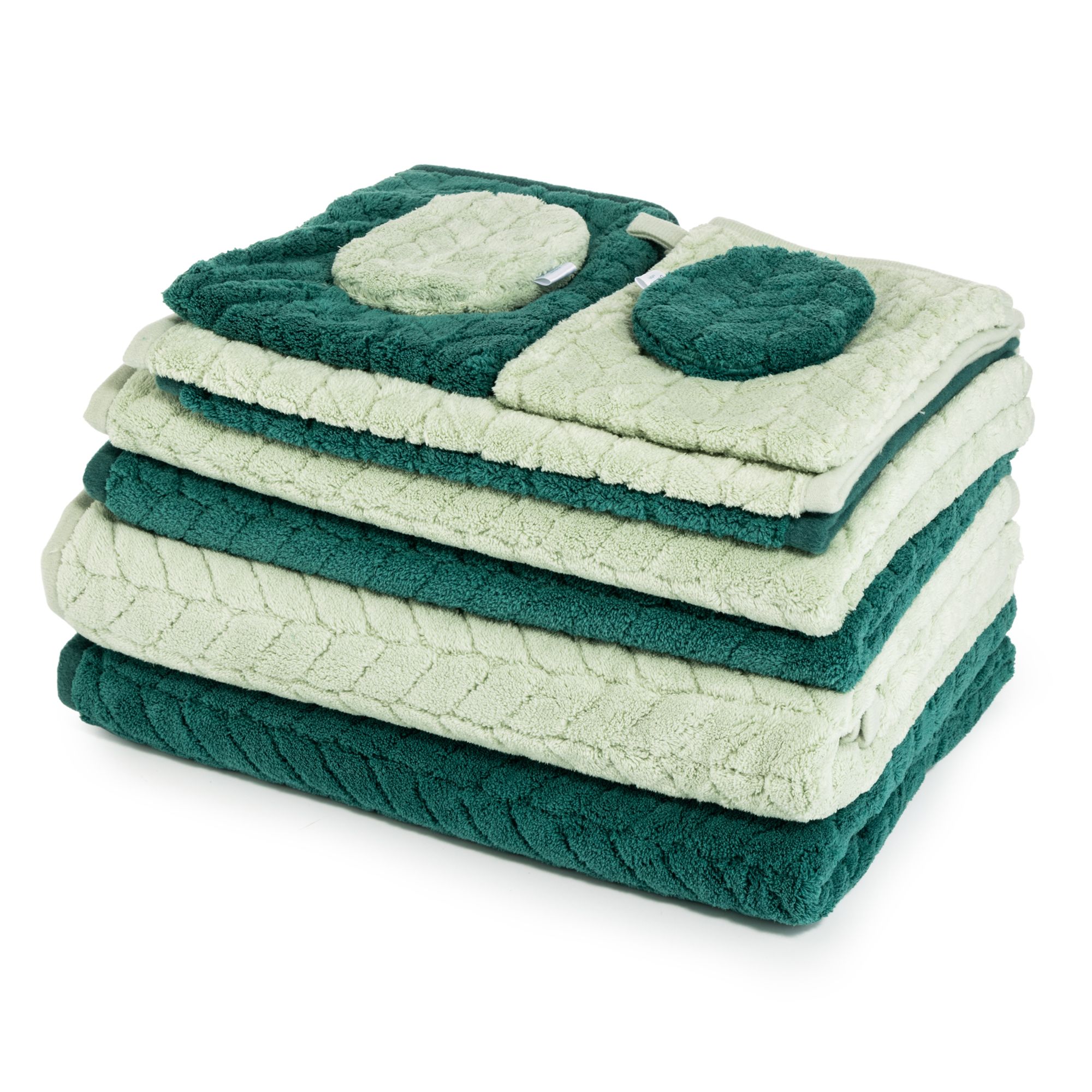 BADIZIO Softdry Handtuch-Set uni Jacquard Mikrofaser 10tlg.