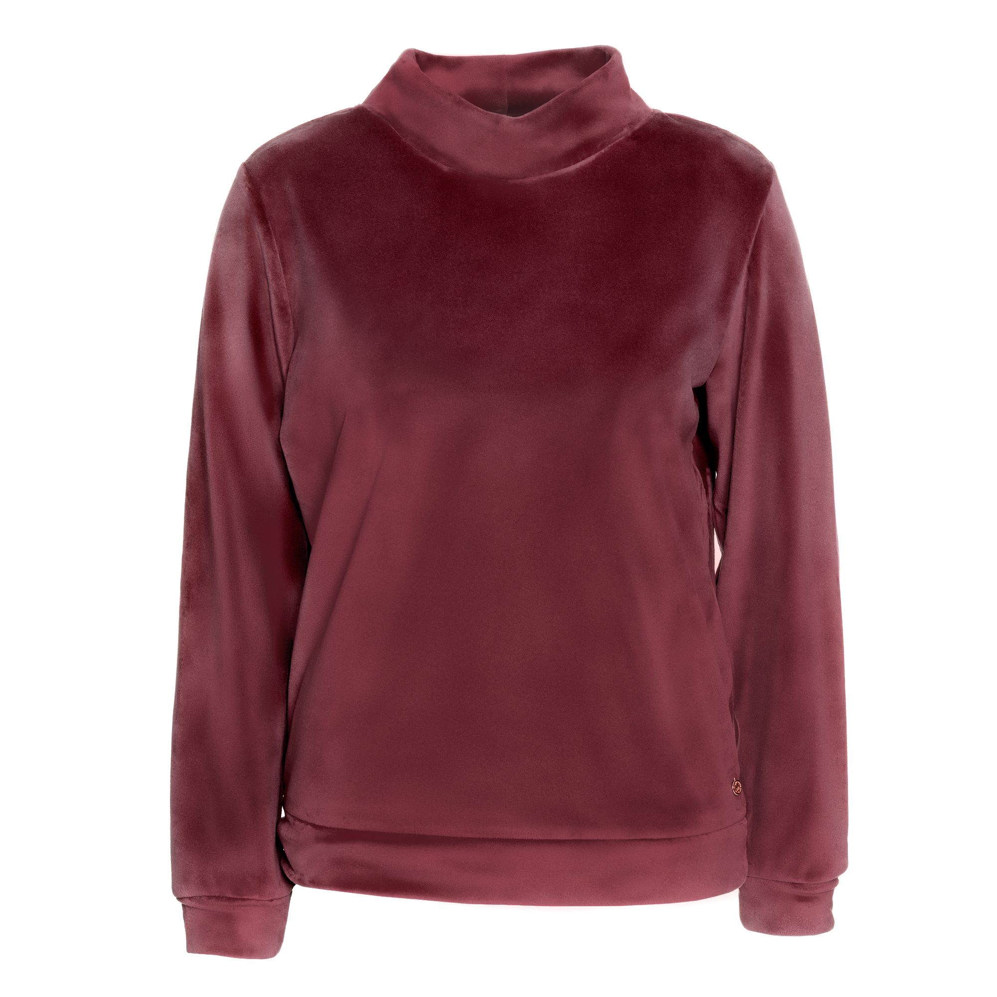 MONT CHALET Damen-Pullover Stehkragen Mikrofaser Samtfell fließende Form
