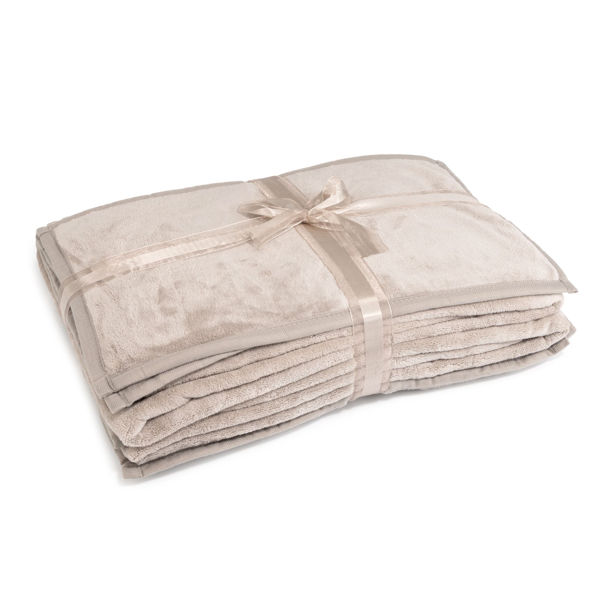 MONT CHALET Handtuch-Set uni MF Kuschelplüsch Chinchilla Fell,8tlg.