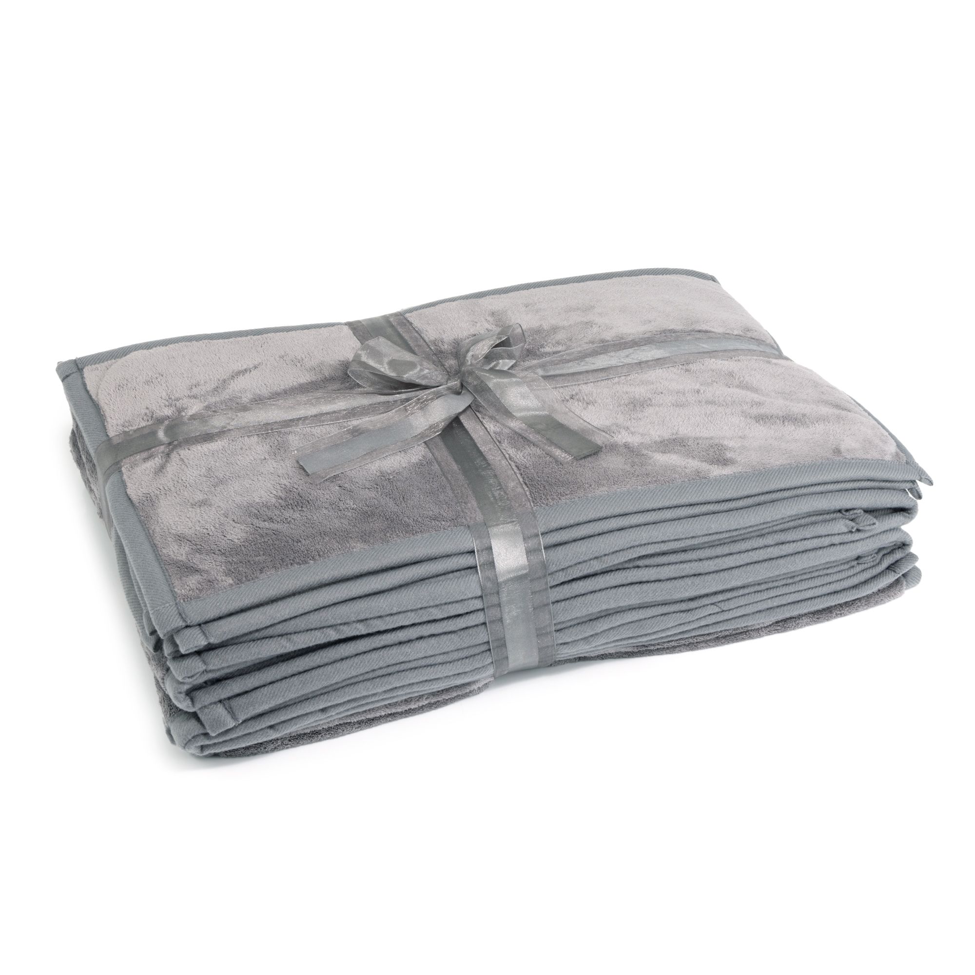 MONT CHALET Handtuch-Set uni MF Kuschelplüsch Chinchilla Fell,8tlg.