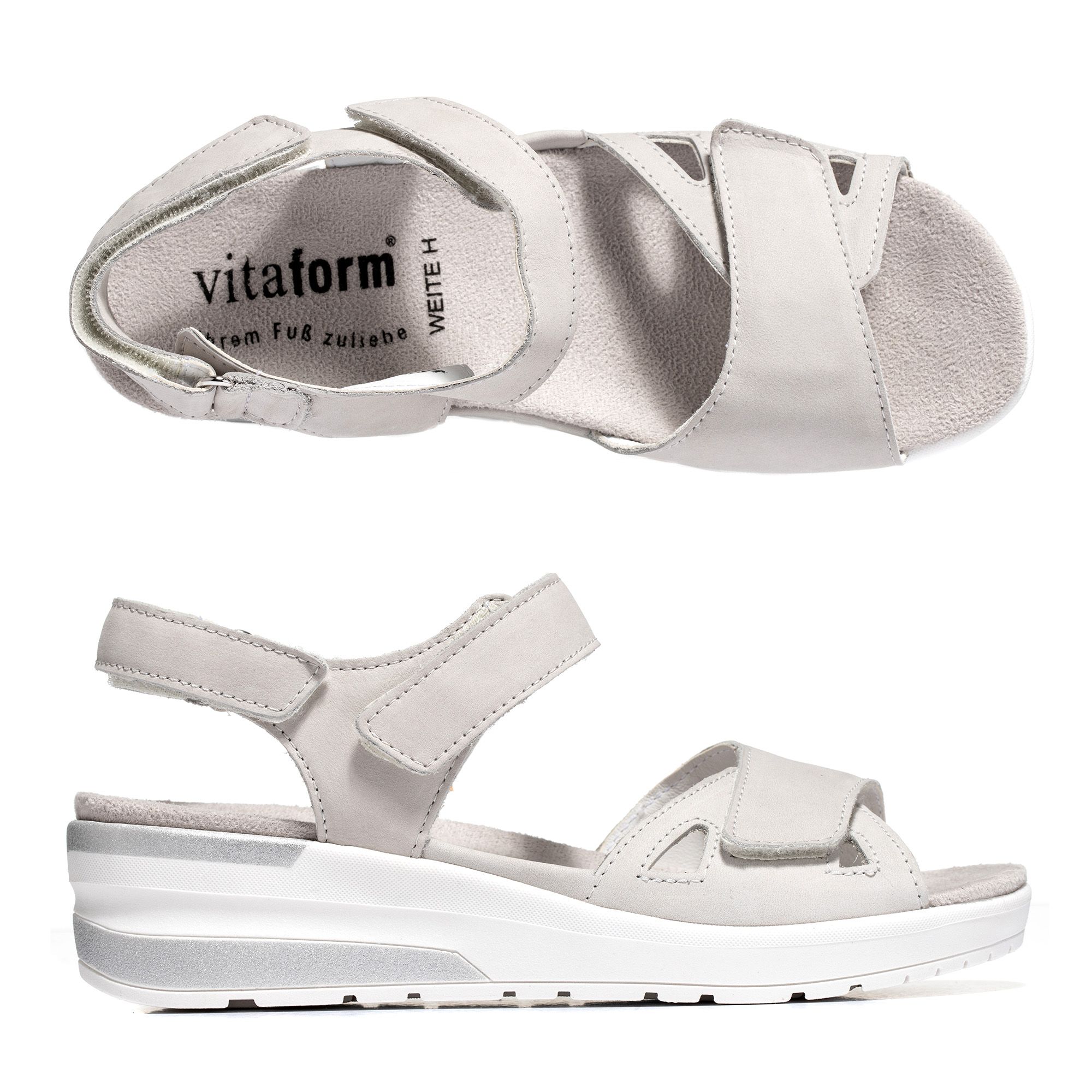 B-Ware VITAFORM Sandalette Nubukleder Klettriemen