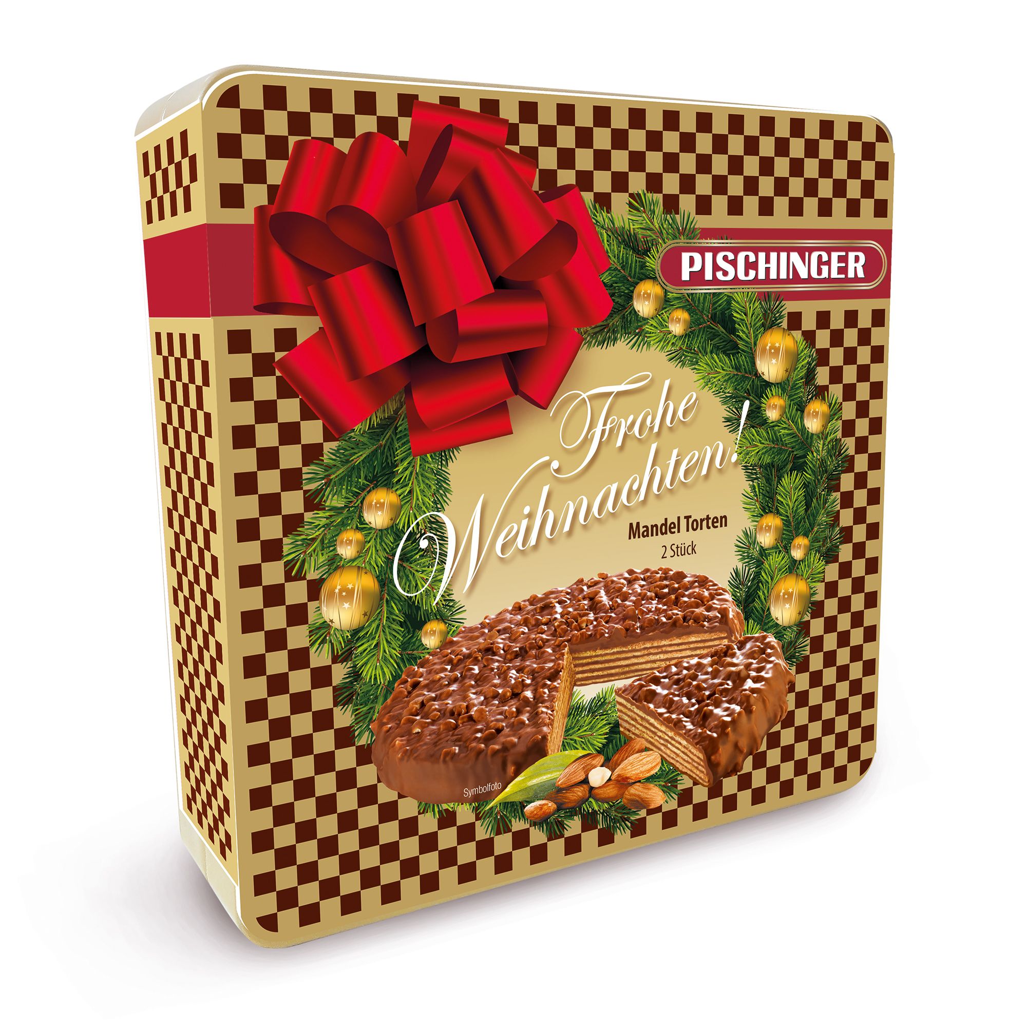 PISCHINGER Mandeltorten in Vollmilchschokolade in Jubiläumsdose Inhalt 320g