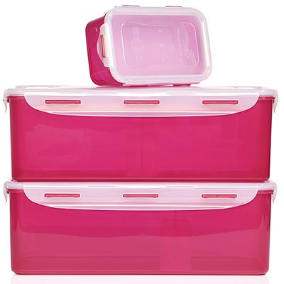 LocknLock 3 Frischhaltedosen Brot & Butter 1x750ml, 2x5,0L Gesamtvolumen 10,75L