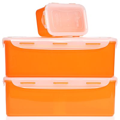 LocknLock 3 Frischhaltedosen Brot & Butter 1x750ml, 2x5,0L Gesamtvolumen 10,75L