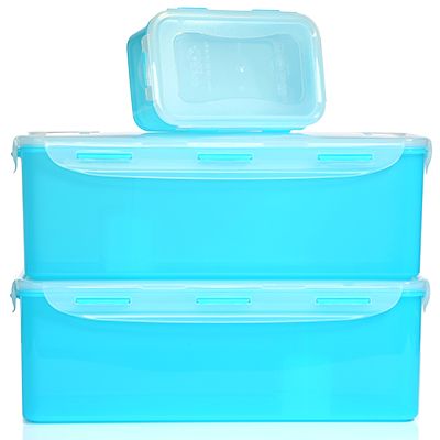 LocknLock 3 Frischhaltedosen Brot & Butter 1x750ml, 2x5,0L Gesamtvolumen 10,75L