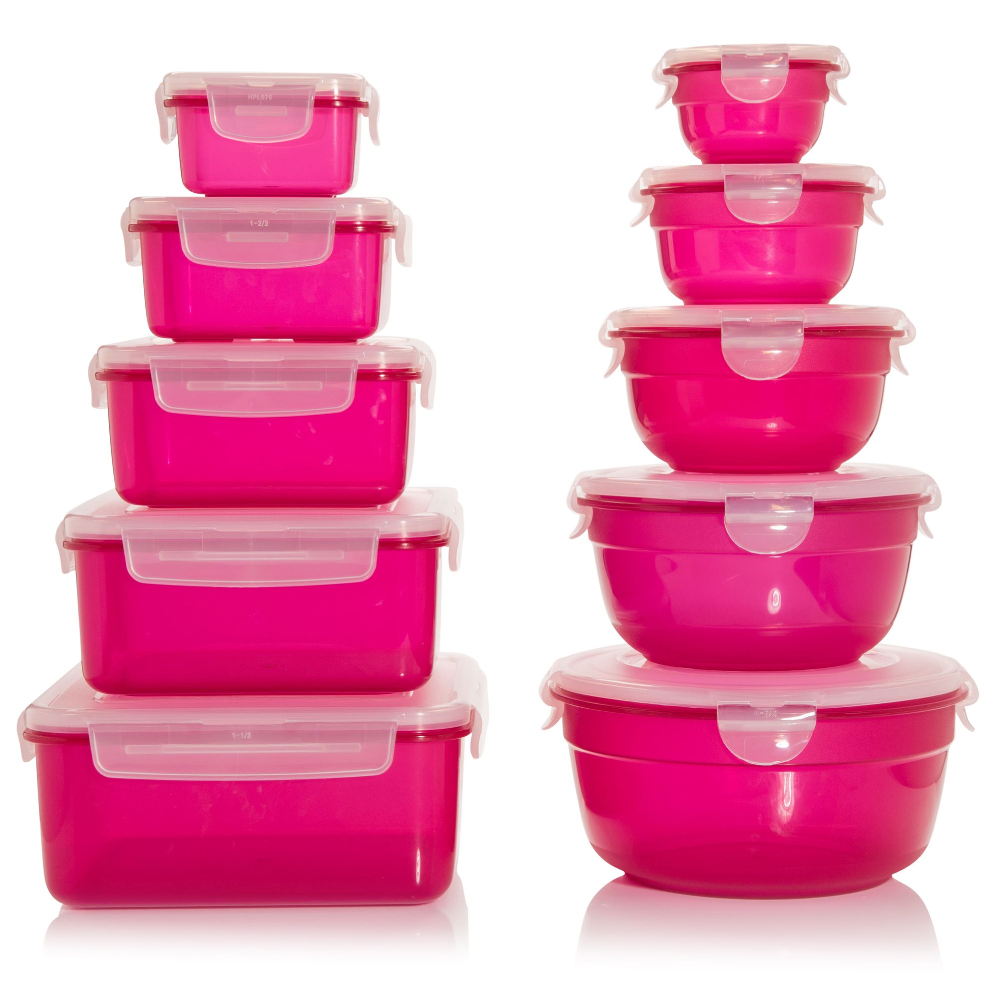 LocknLock 10 Frischhaltedosen rund & eckig, nestbar 100ml-2L Gesamtvolumen 7,62L