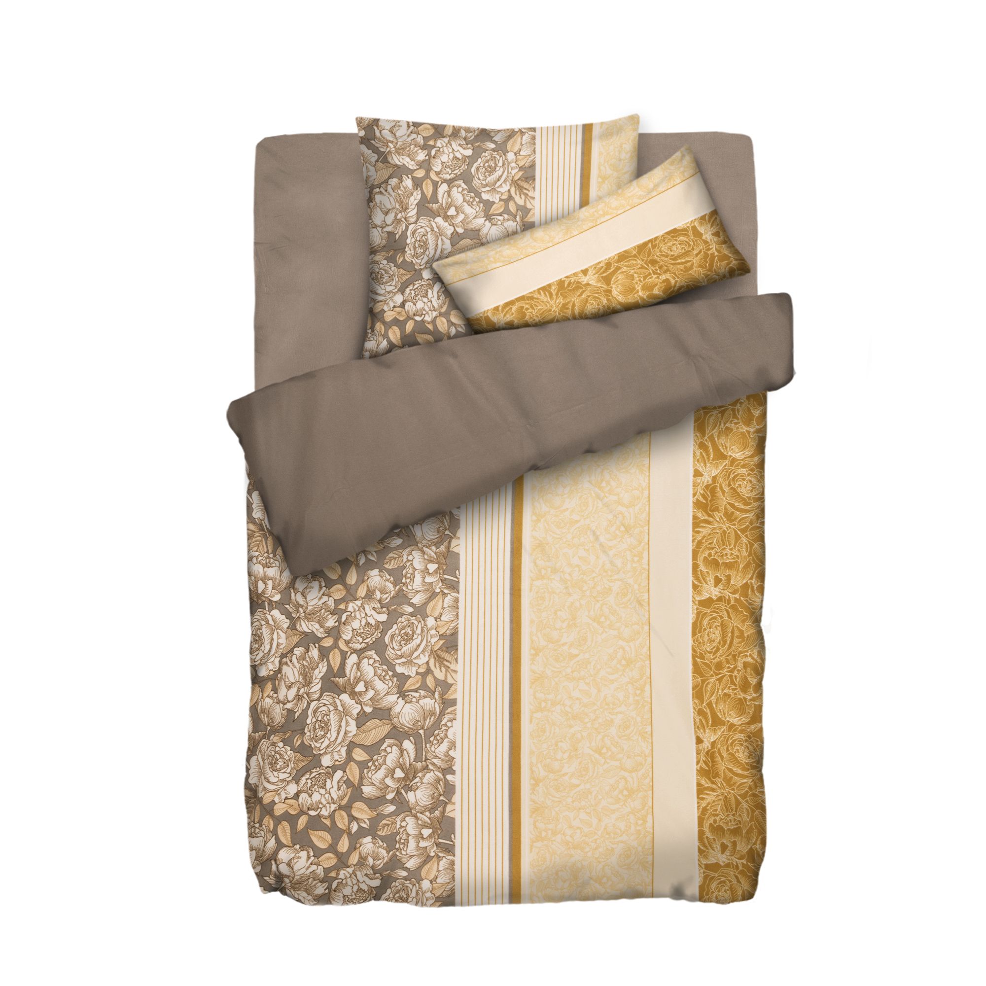 WINTERENGEL Wendebettwäsche Mustermix Mikrofaser Flanell Einzelbett, 4tlg.