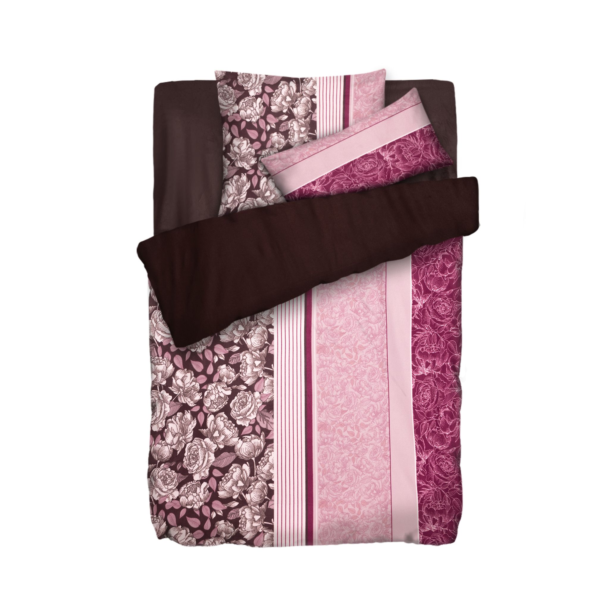 WINTERENGEL Wendebettwäsche Mustermix Mikrofaser Flanell Einzelbett, 4tlg.