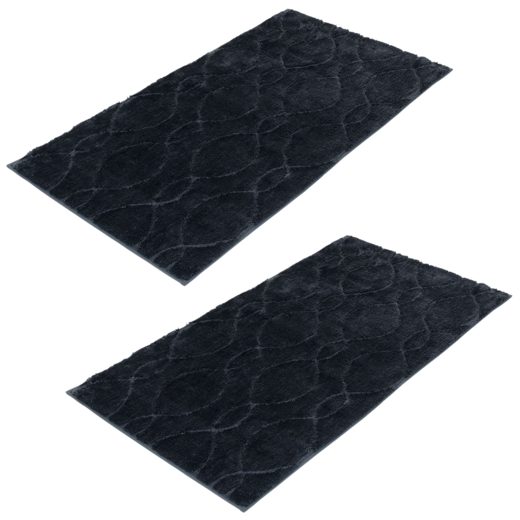  CASA FONDO 2 Bettvorleger Hoch-/Tiefstruktur Mikrofaser waschbar