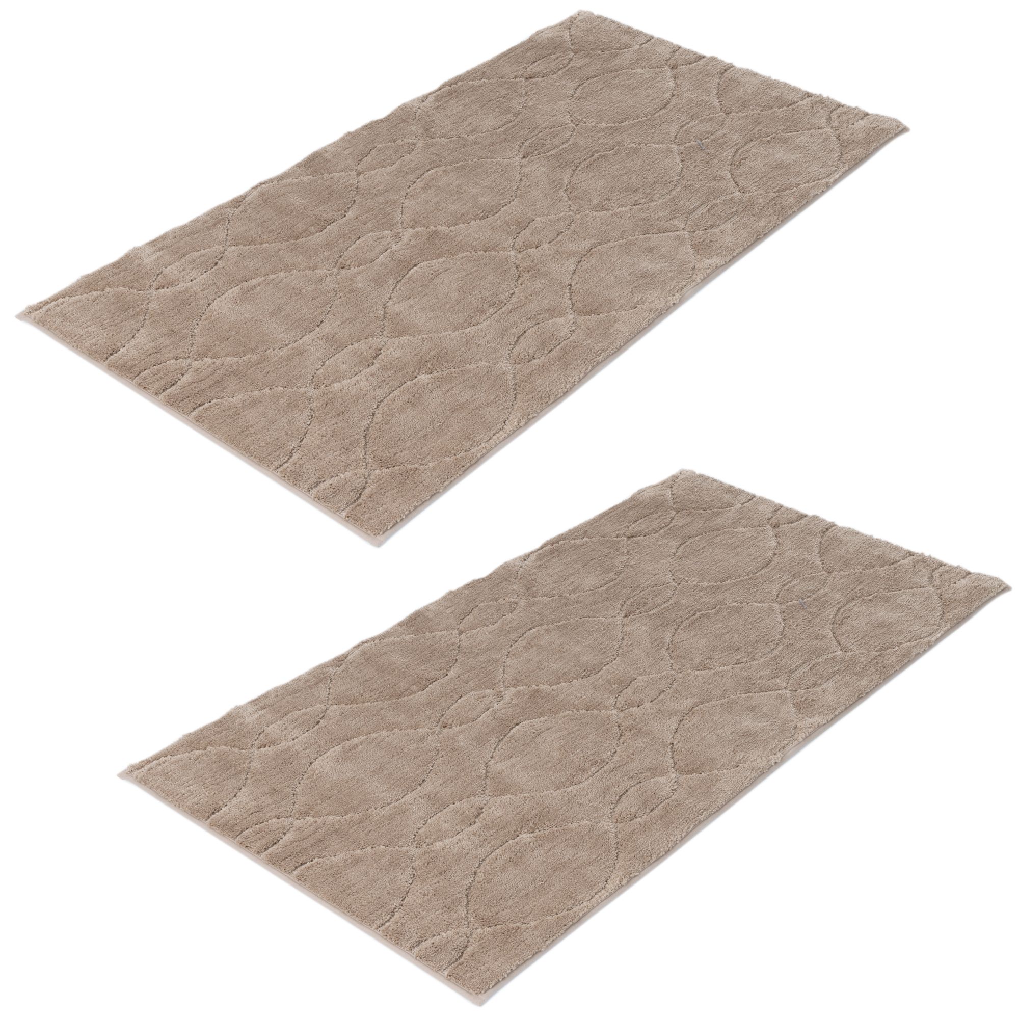 CASA FONDO 2 Bettvorleger Hoch-/Tiefstruktur Mikrofaser waschbar