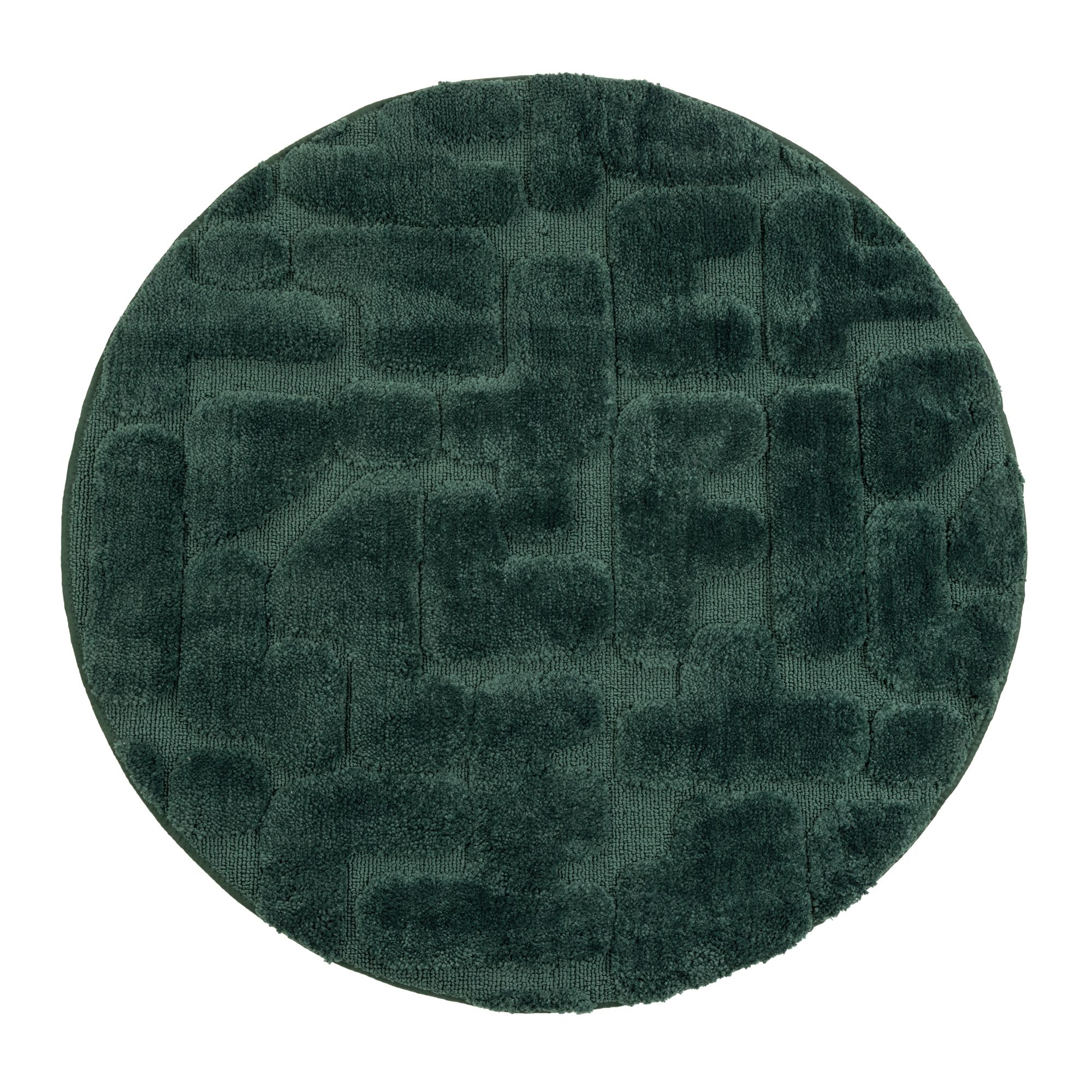 CASA FONDO 1 runder Teppich Hoch-/Tiefstruktur HeiQ-Ausrüstung Samt-Paspel