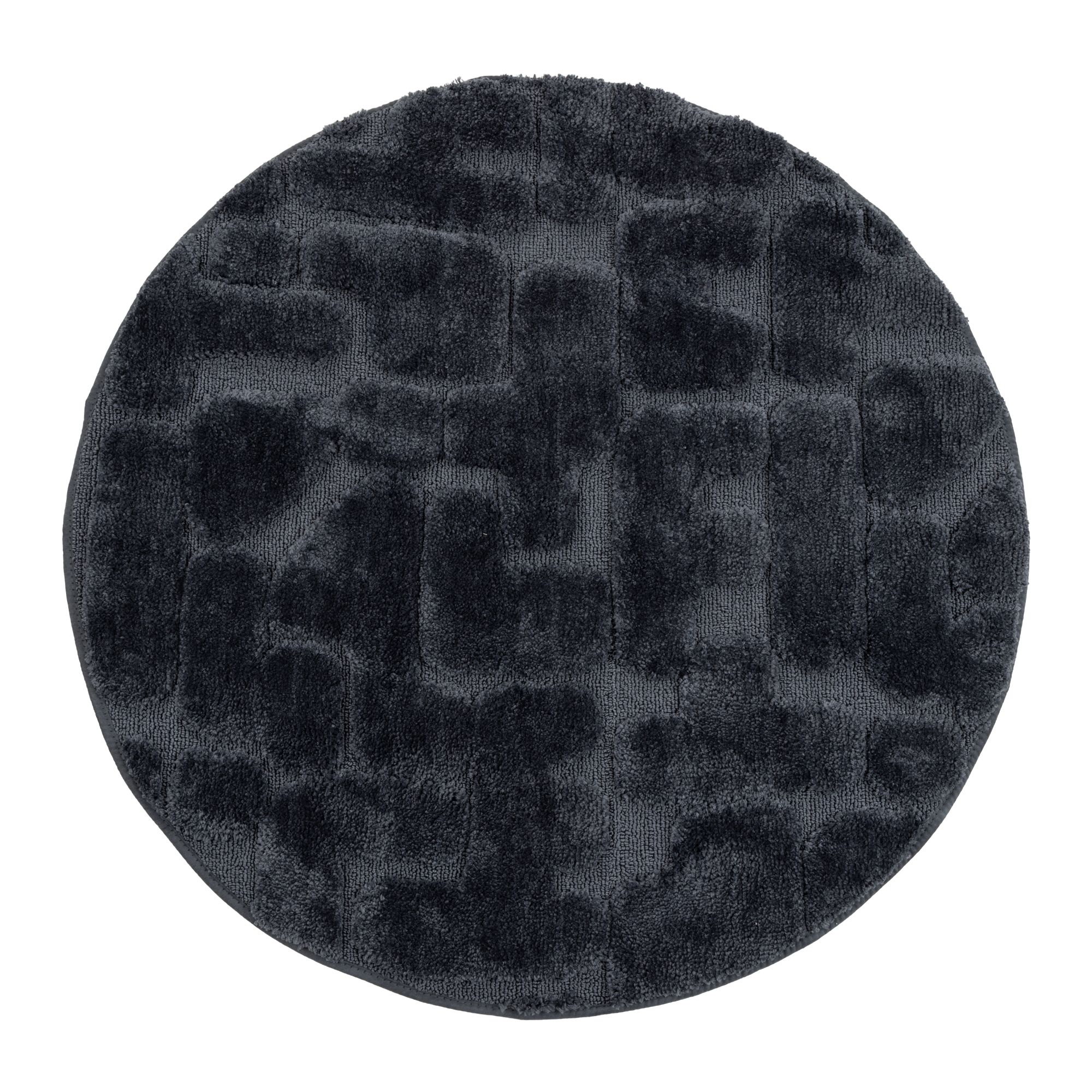 CASA FONDO 1 runder Teppich Hoch-/Tiefstruktur HeiQ-Ausrüstung Samt-Paspel