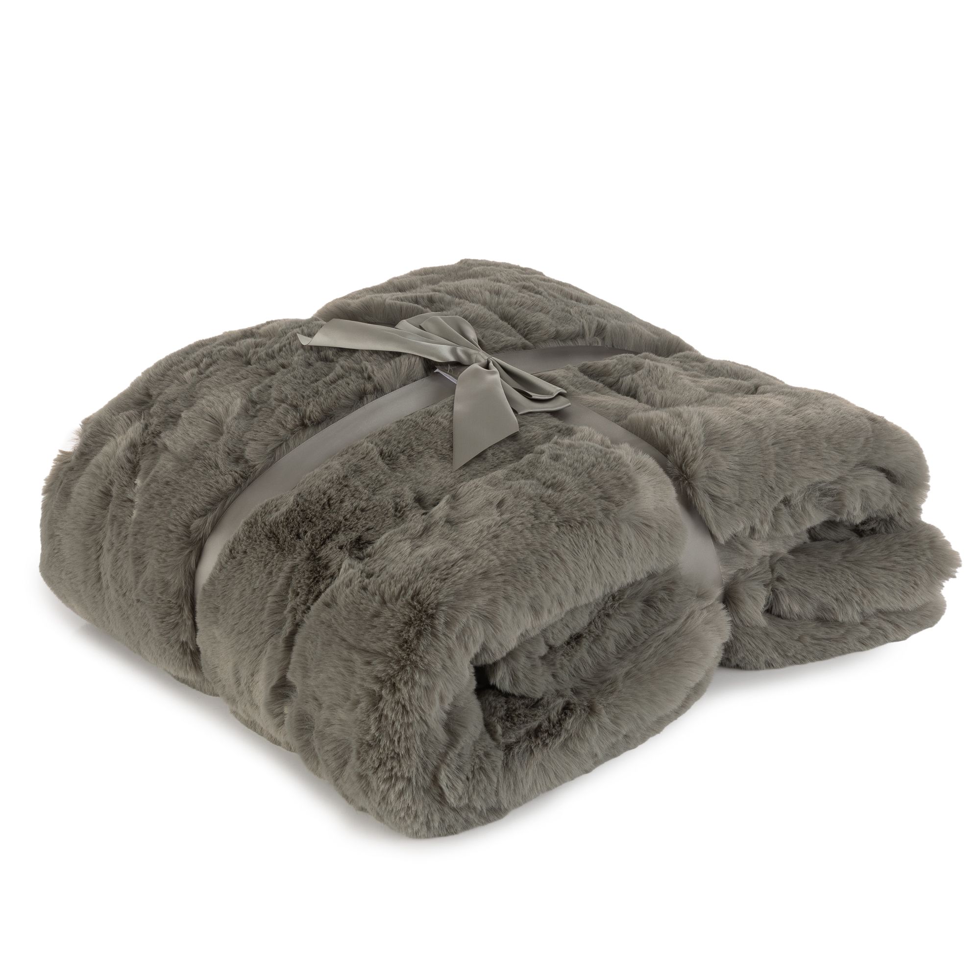MONT CHALET Premium-Plaid Lammfellimitat Ziernaht waschbar, 150x200cm
