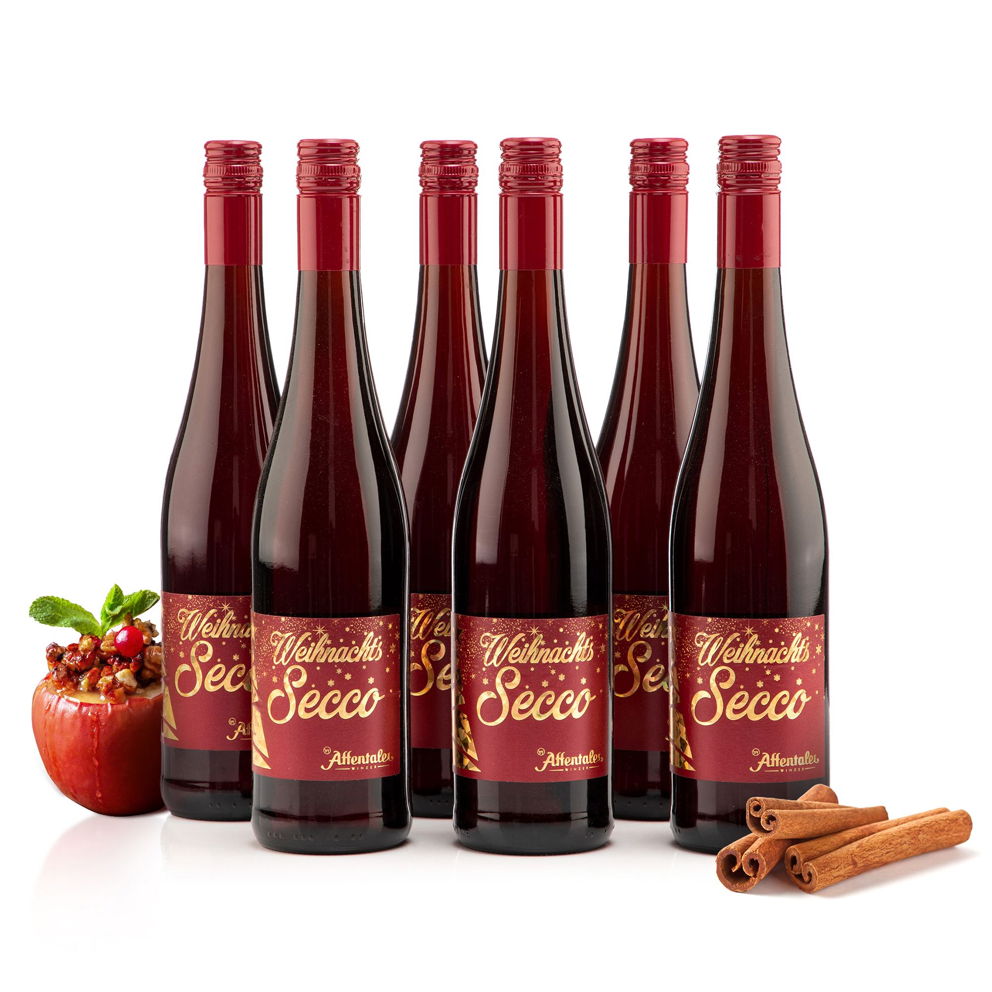 AFFENTALER WEIN Weihnachts-Secco mit winterlichen Aromen 6 Flaschen à 0,75l exklusiv bei QVC