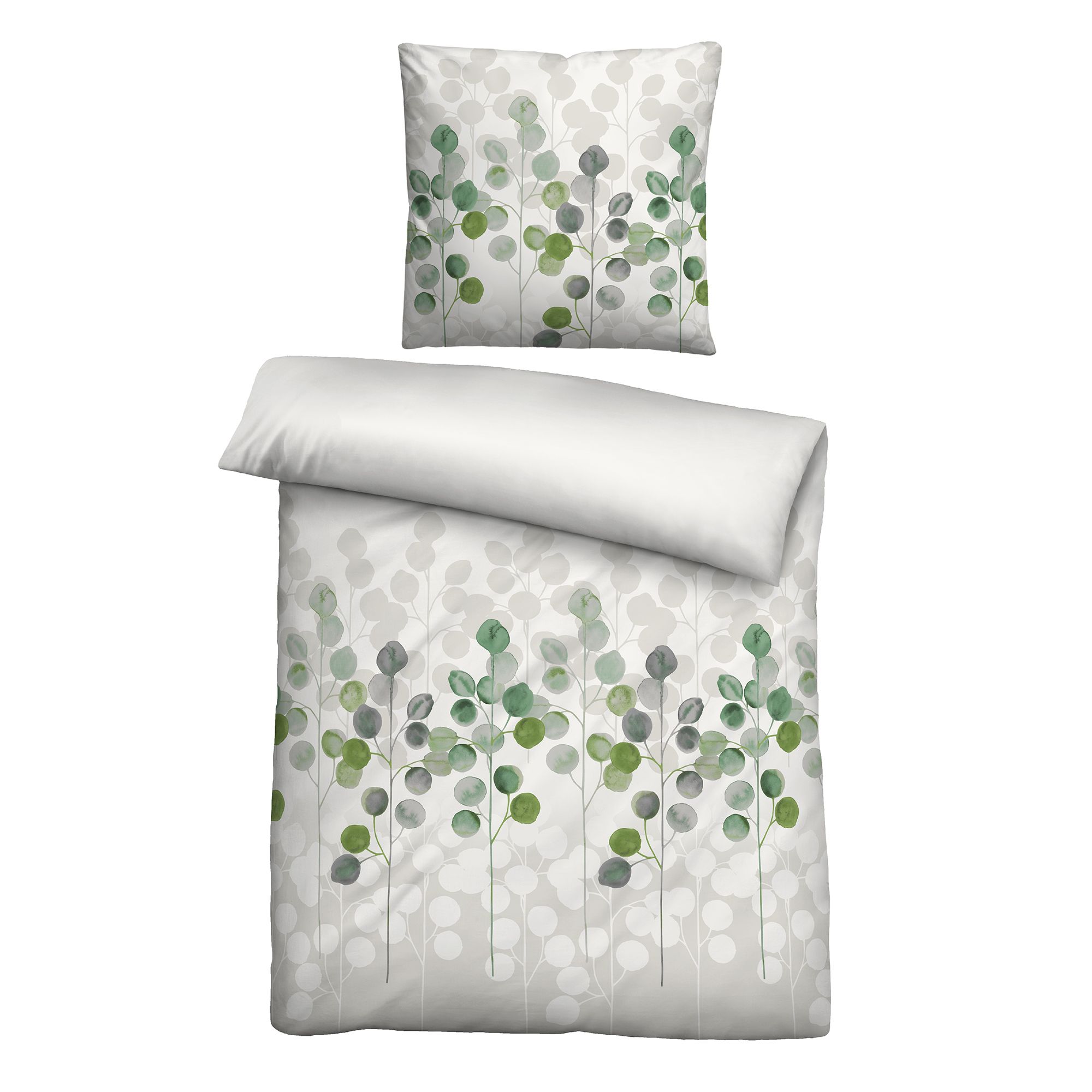 biberna® Wendebettwäsche Eukalyptus Baumwoll Seersucker Größenauswahl