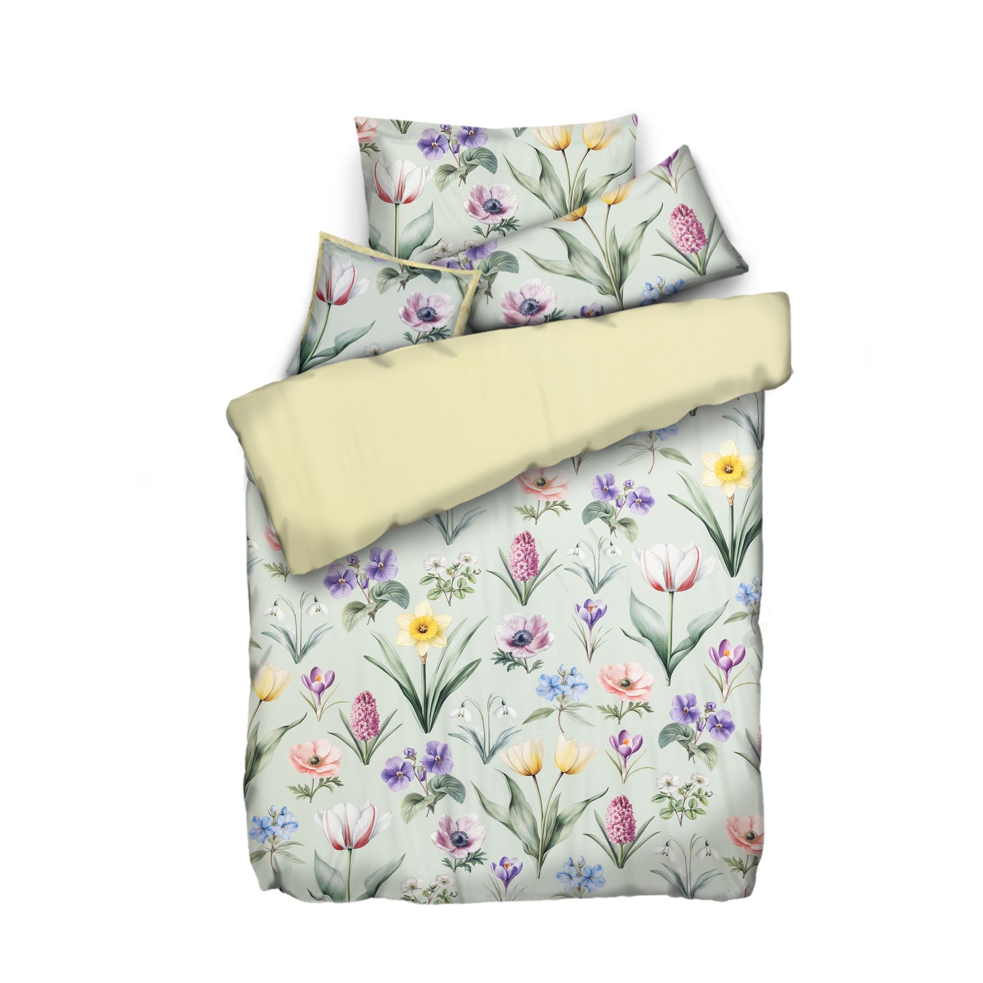 JERYMOOD extra soft Wendebettwäsche Blumenvariationen Mikrofaser Jersey Einzelbett, 4tlg.