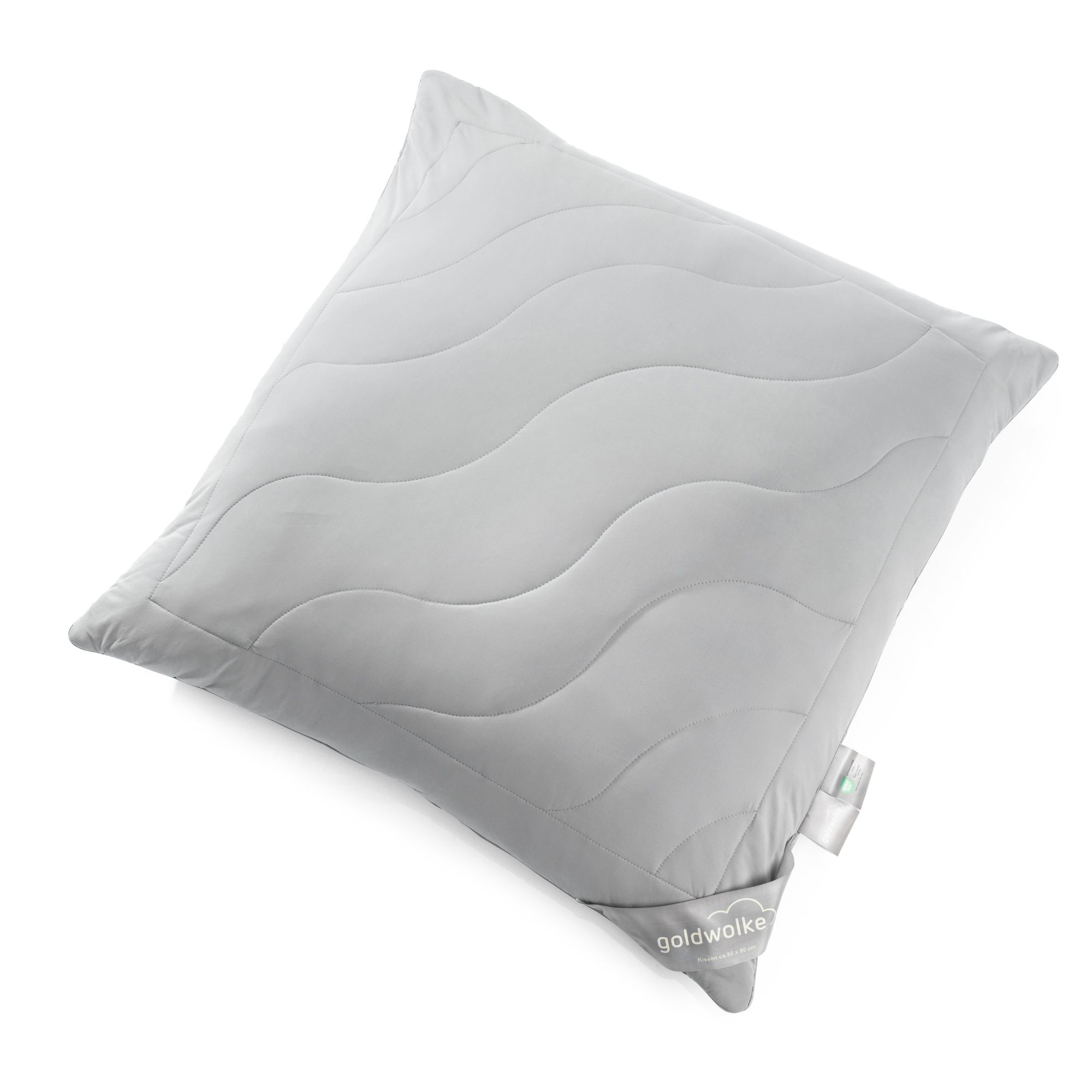 GOLDWOLKE uni Kopfkissen kühlende Faser f.Allergiker geeignet Nachfüllkonzept