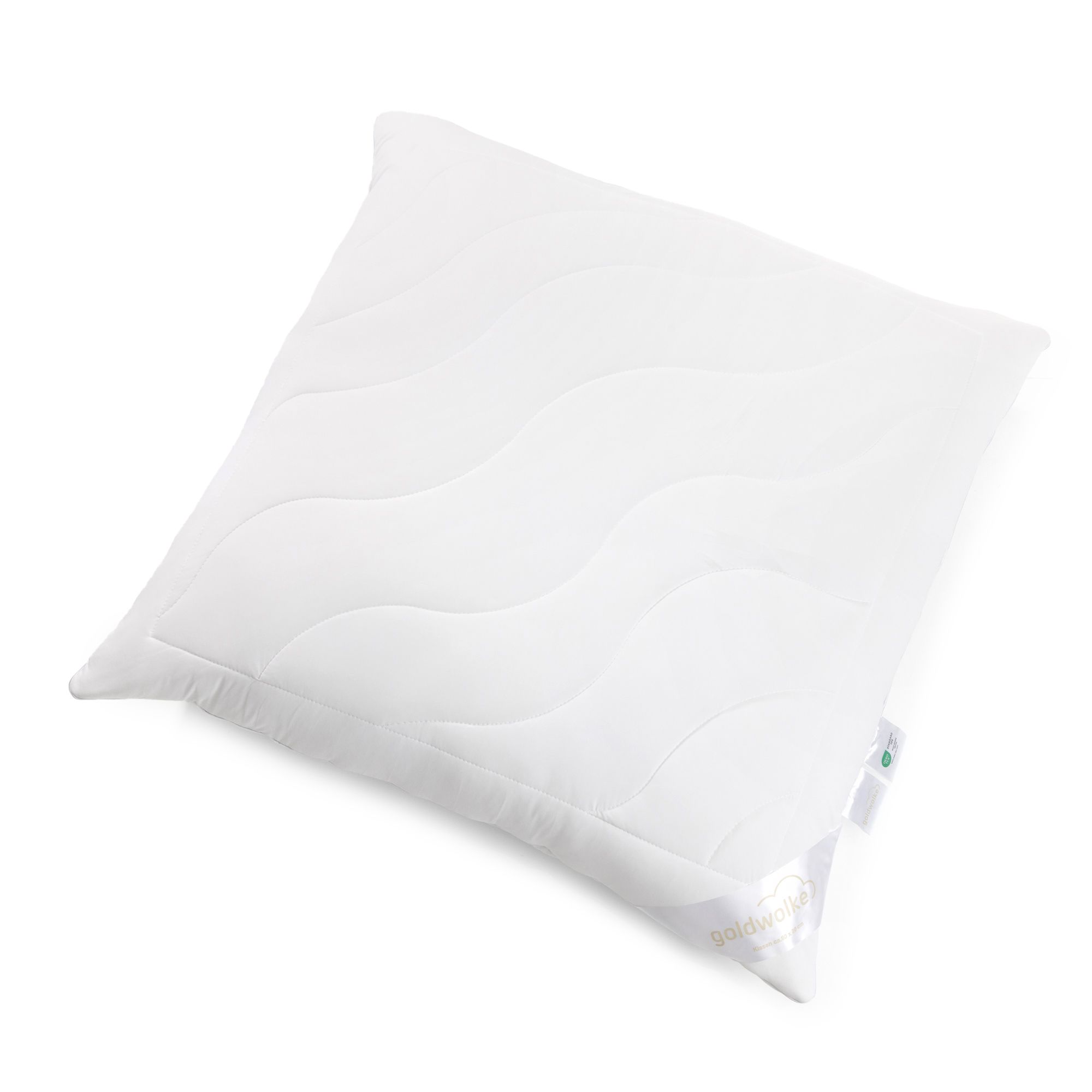 GOLDWOLKE uni Kopfkissen kühlende Faser f.Allergiker geeignet Nachfüllkonzept