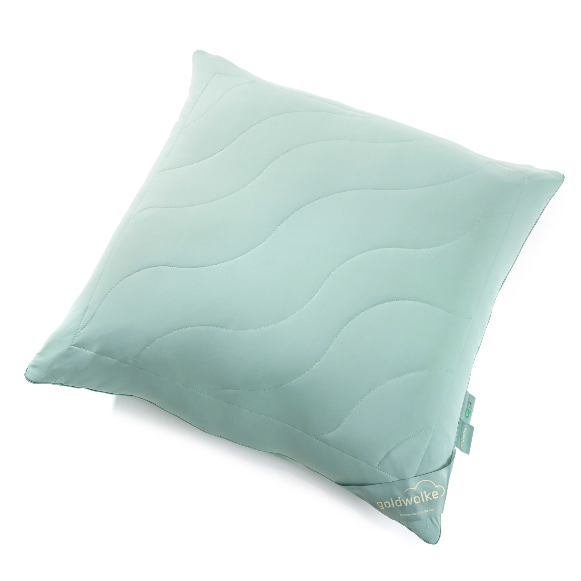 GOLDWOLKE uni Kopfkissen kühlende Faser f.Allergiker geeignet Nachfüllkonzept