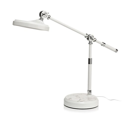 LED-Desk Lamp Retro-Tischleuchte Marmoroptik verstellbarer Kopf 3 Helligkeitsstufen