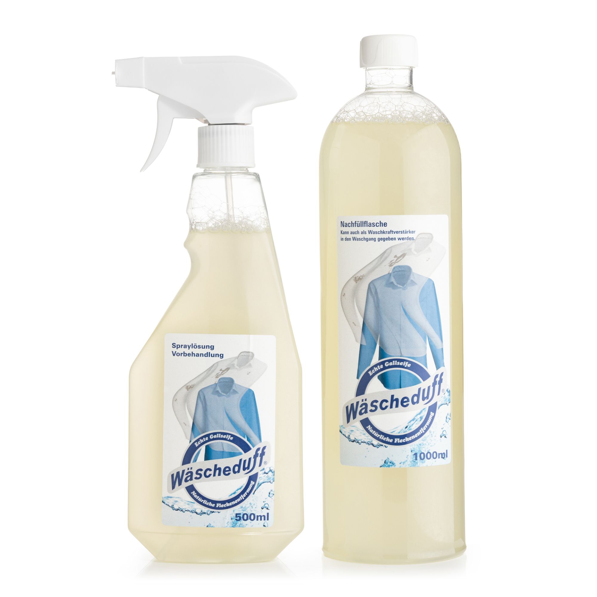 WÄSCHEDUFT Echte Gallseife Natürliche Fleckenentfernung 1l & 500ml