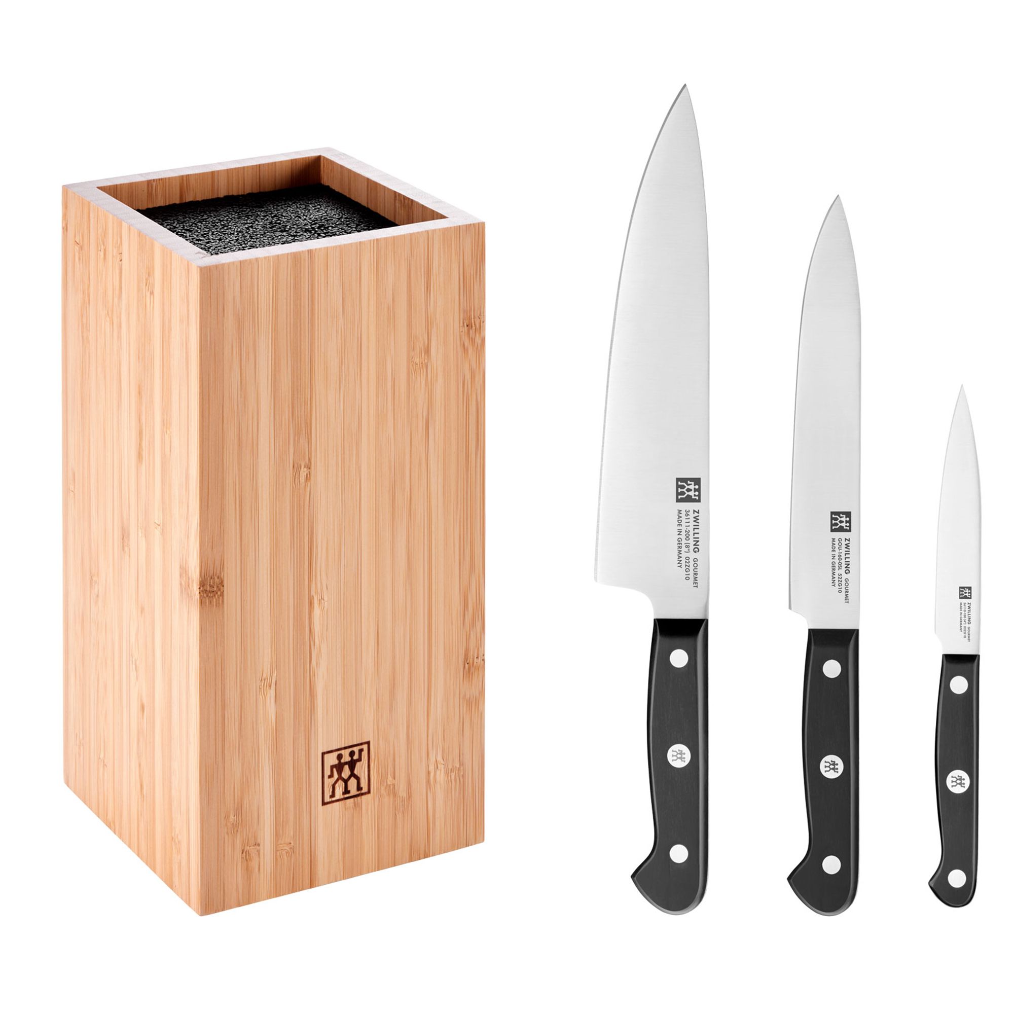 ZWILLING® Gourmet Messerblock inkl. Spickmesser, Fleischmesser und Kochmesser