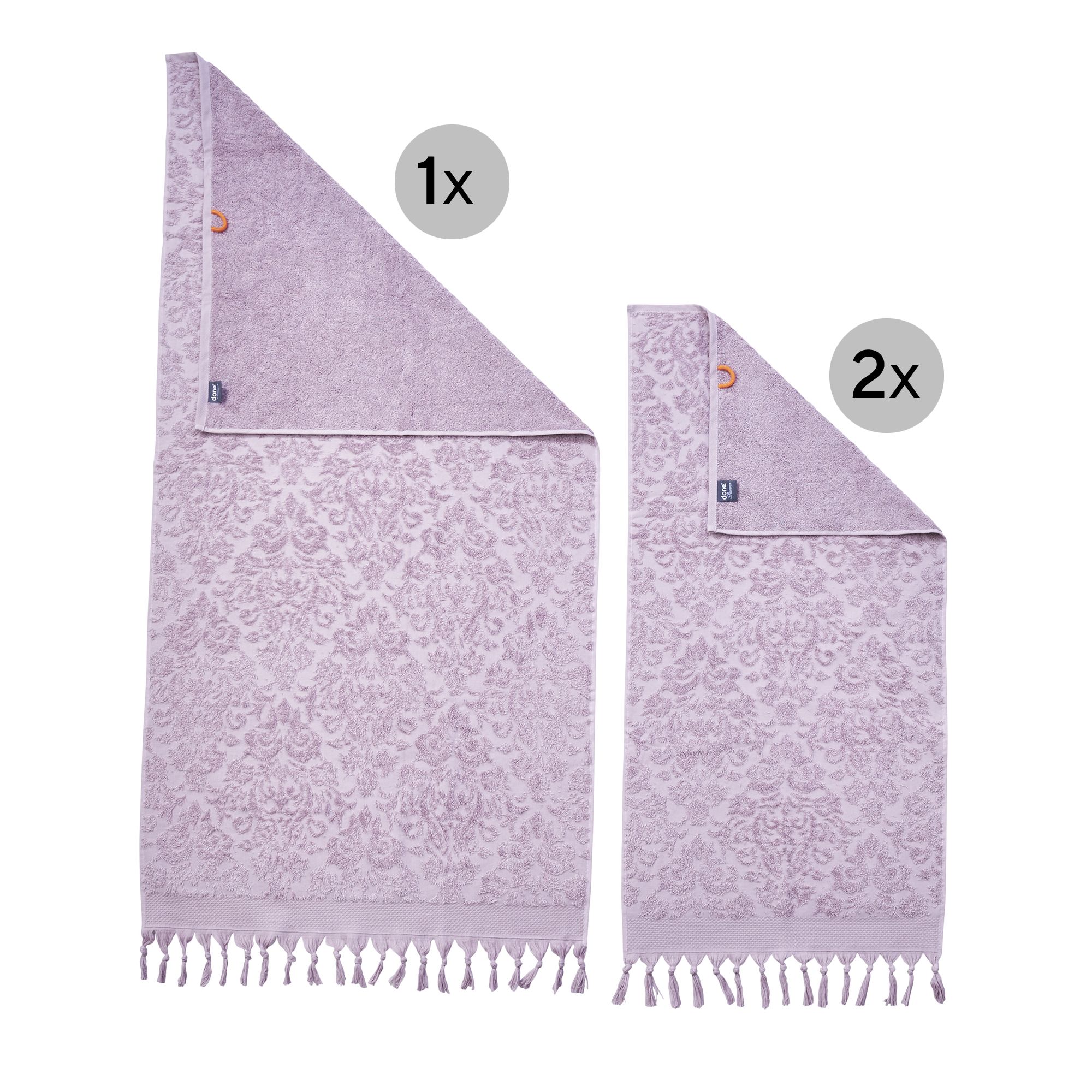 done.® Handtuch-Set PROVENCE ORNAMENTS 100% Baumwolle 3tlg.