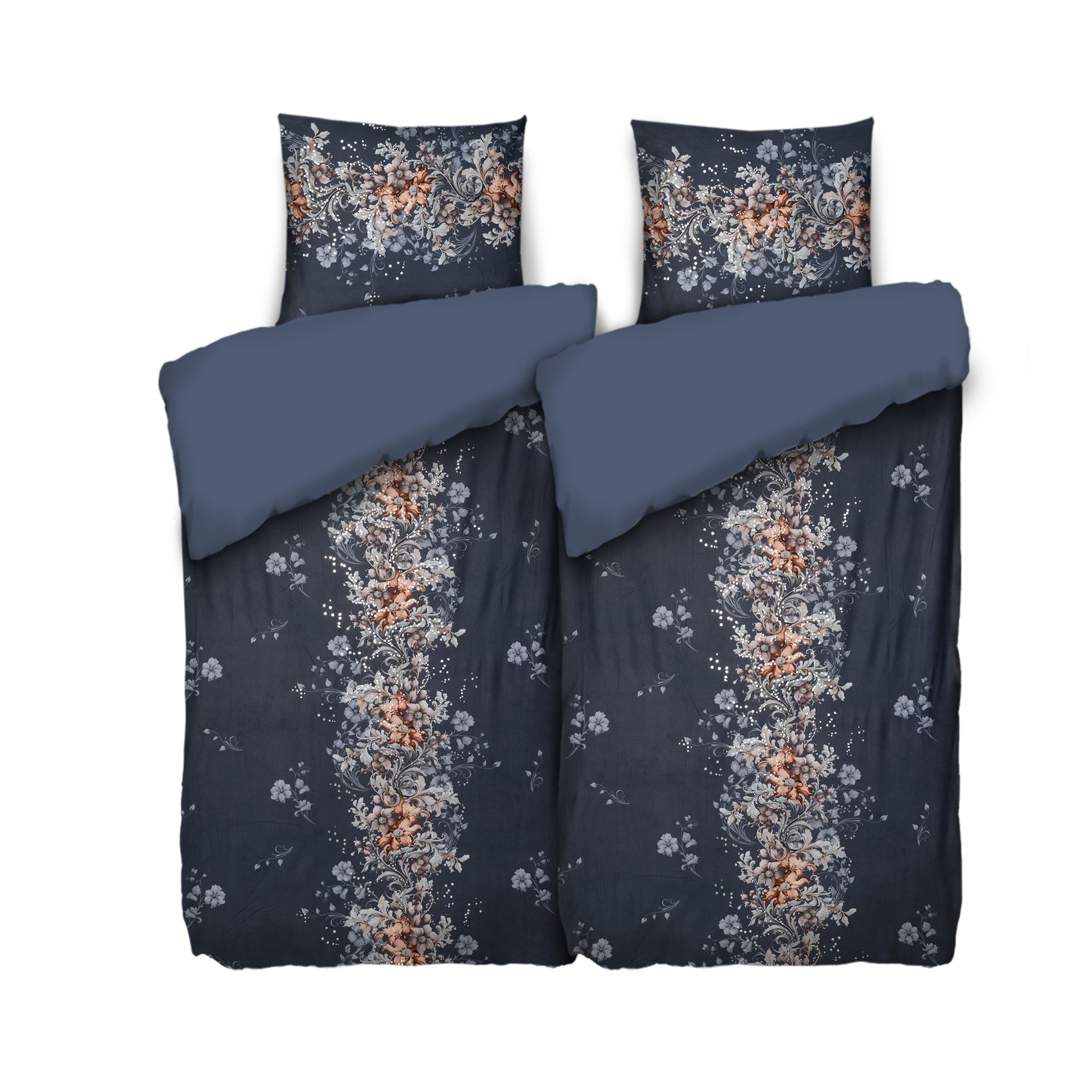 WINTERENGEL Wendebettwäsche Glitzerranke Mikrofaser Flanell Doppelbett, 4tlg.