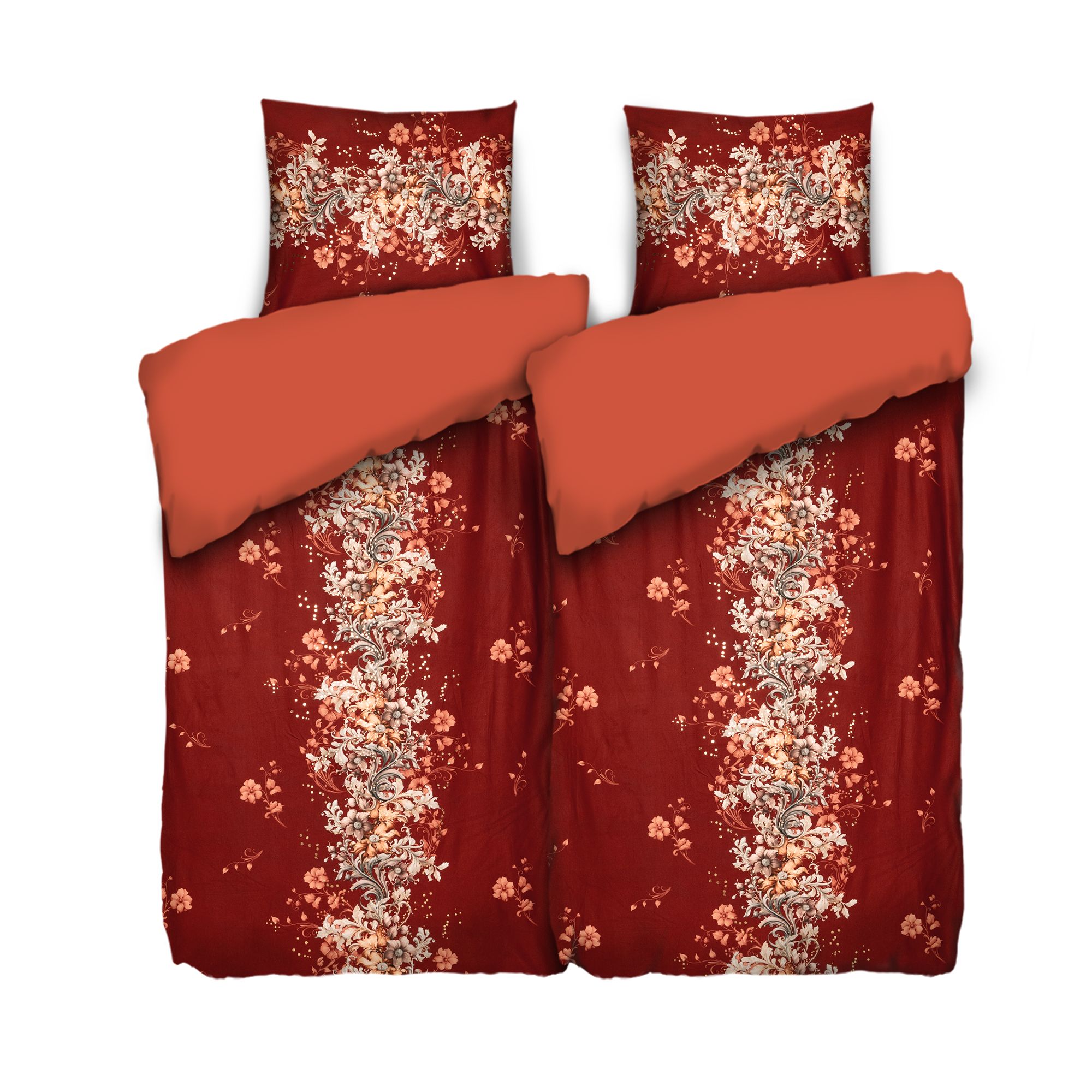 WINTERENGEL Wendebettwäsche Glitzerranke Mikrofaser Flanell Doppelbett, 4tlg.