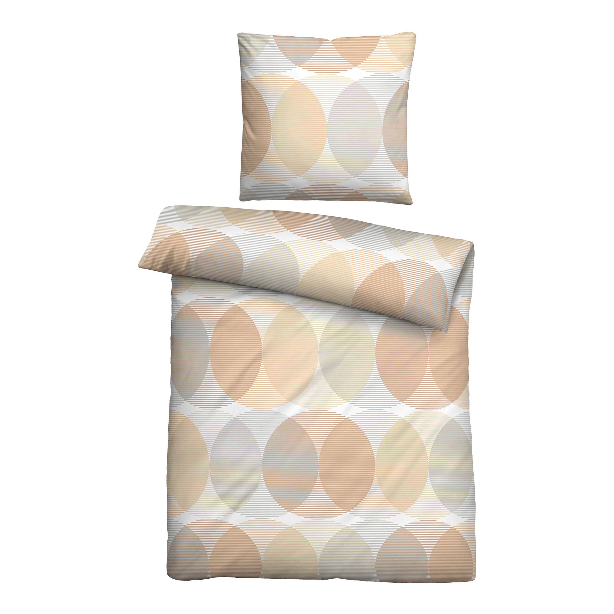 biberna® Bettwäsche Kreise 100% Lyocell Einzelbett, 2tlg.