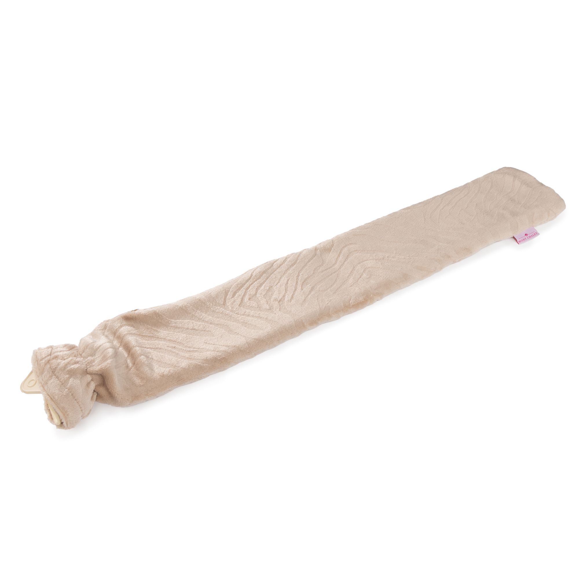 MONT CHALET XL-Wärmflasche uni Hoch-/Tiefstruktur Mikrofaser Chinchilla ca. 11x75cm, 1L