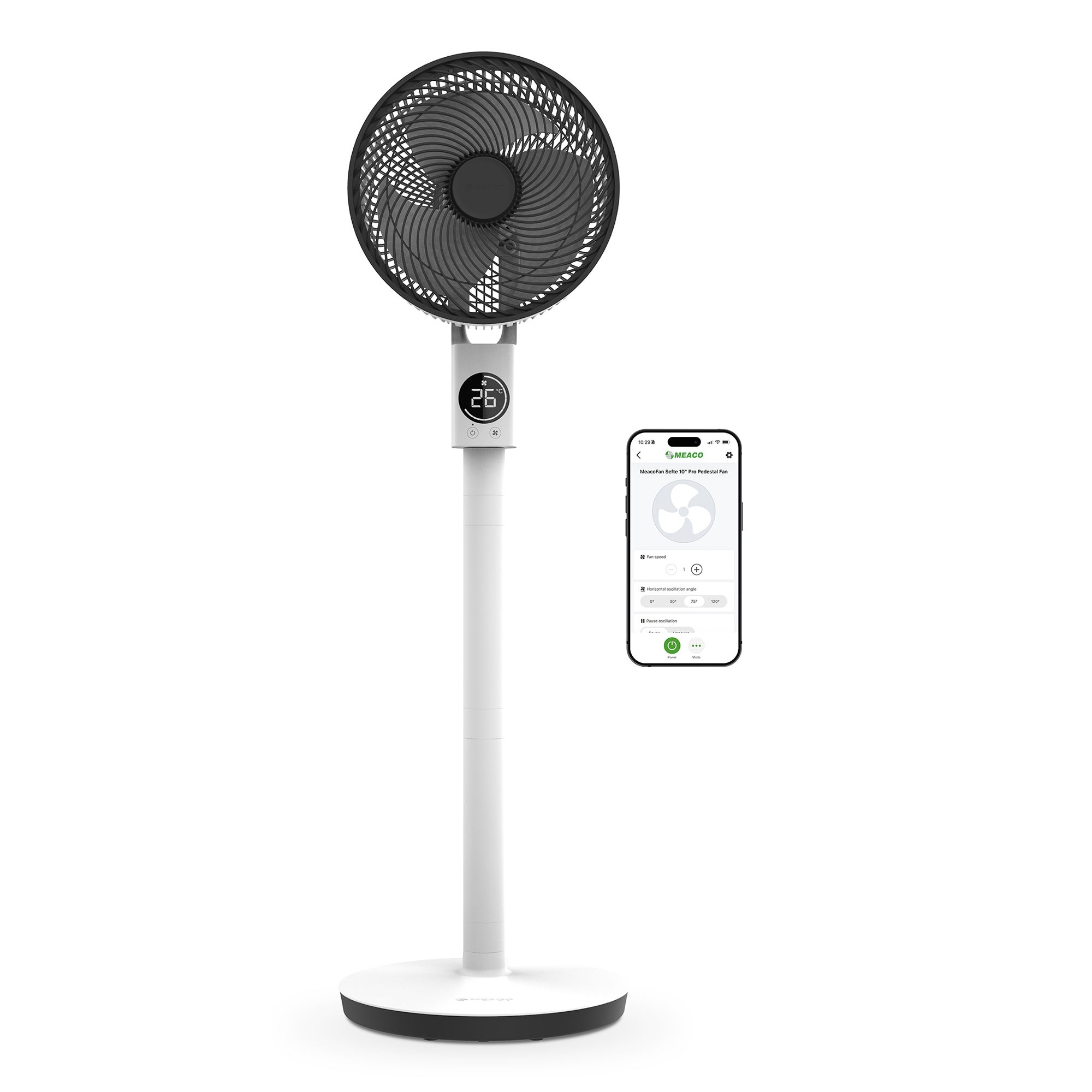 Meaco Sefte Pro 10 Standventilator Höhenverstellbar 3 Modis