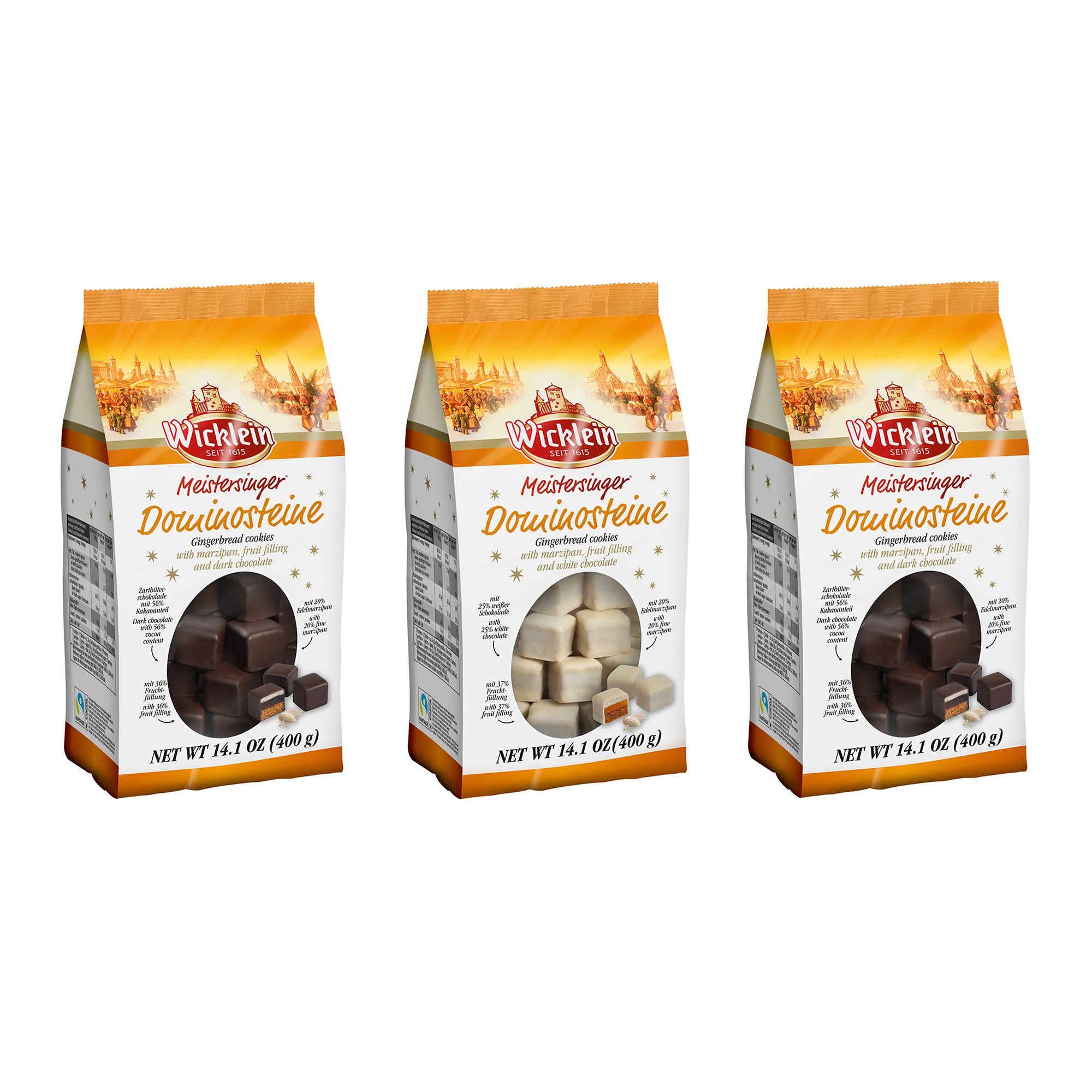 WICKLEIN Dominosteine sortenrein oder gemischt Inhalt 1.200g