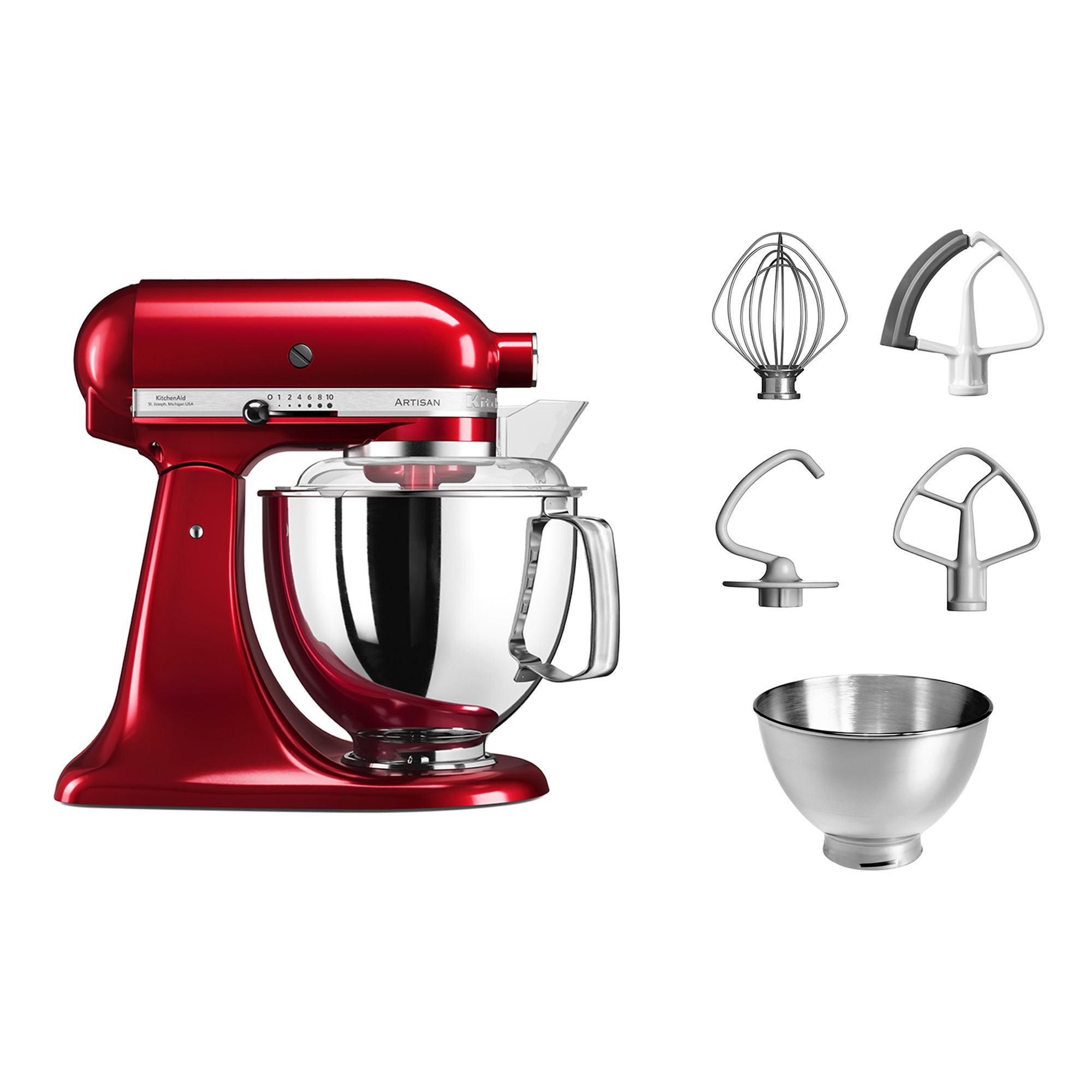 KITCHENAID® Artisan KSM175 Küchenmaschine 4,8L Fassungsvermögen 5 Jahre Garantie