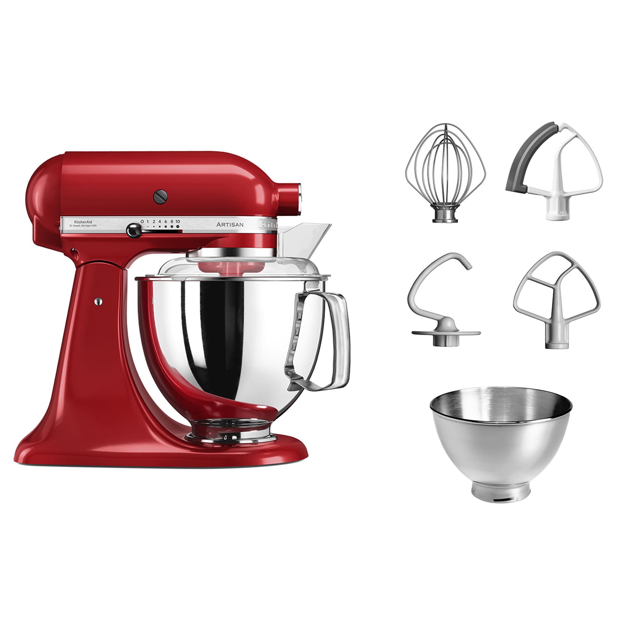 KITCHENAID® Artisan KSM175 Küchenmaschine 4,8L Fassungsvermögen 5 Jahre Garantie