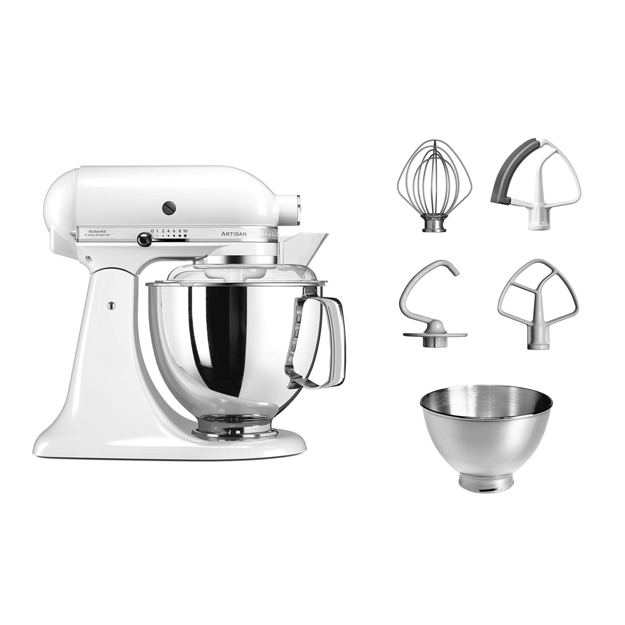 KITCHENAID® Artisan KSM175 Küchenmaschine 4,8L Fassungsvermögen 5 Jahre Garantie