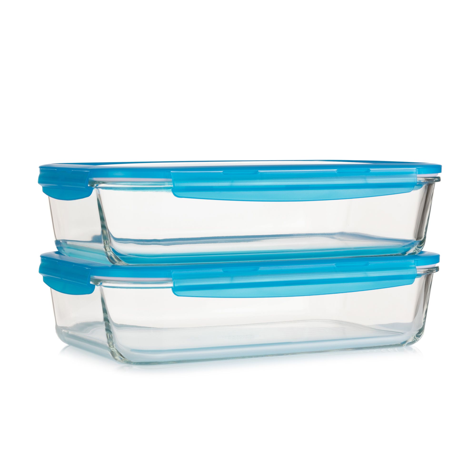 LocknLock 2 Auflaufformen aus Borosilikatglas mit Deckel je 3,6L Volumen