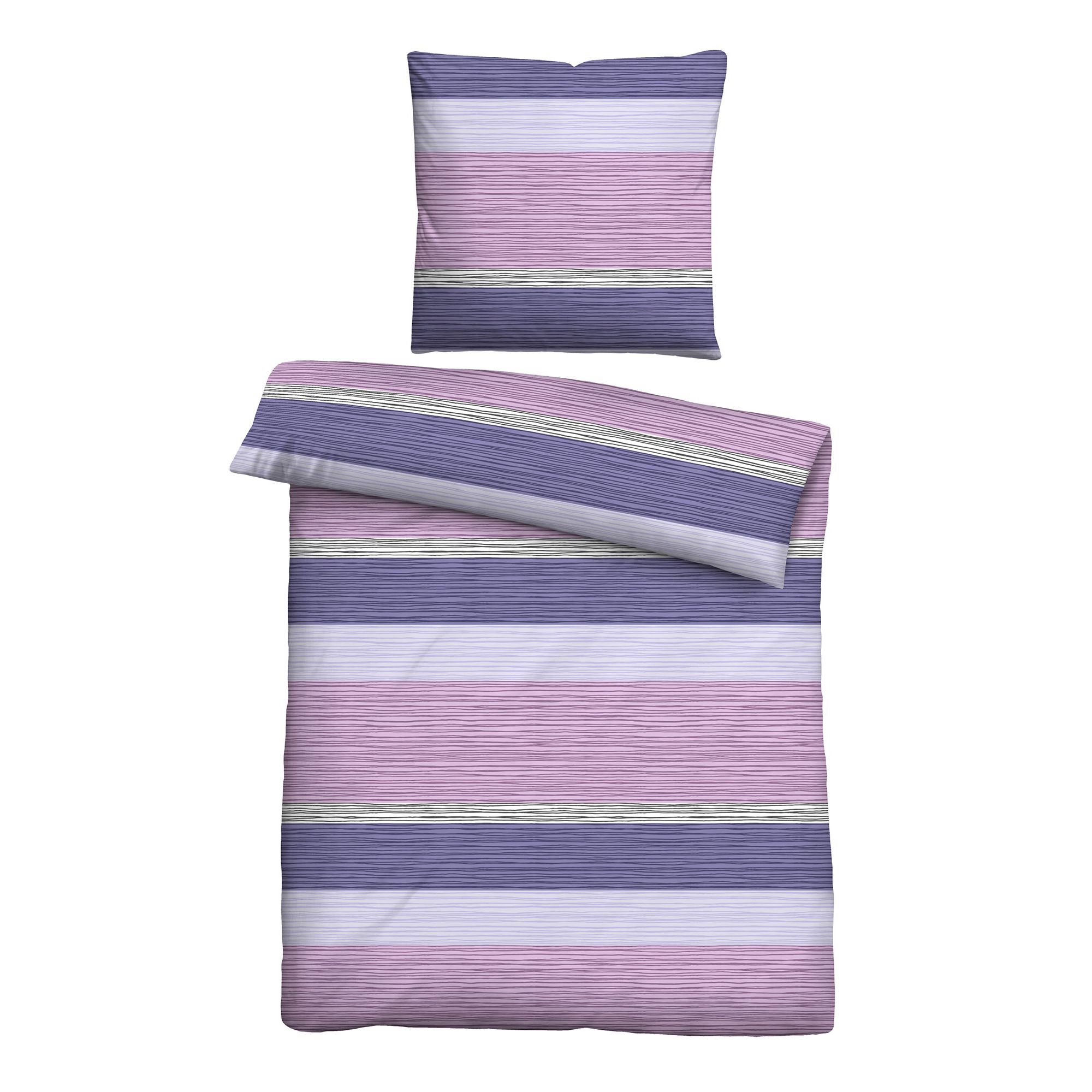 Castell® Bettwäsche Querstreifen Baumwoll Renforcé Einzelbett, 2tlg.