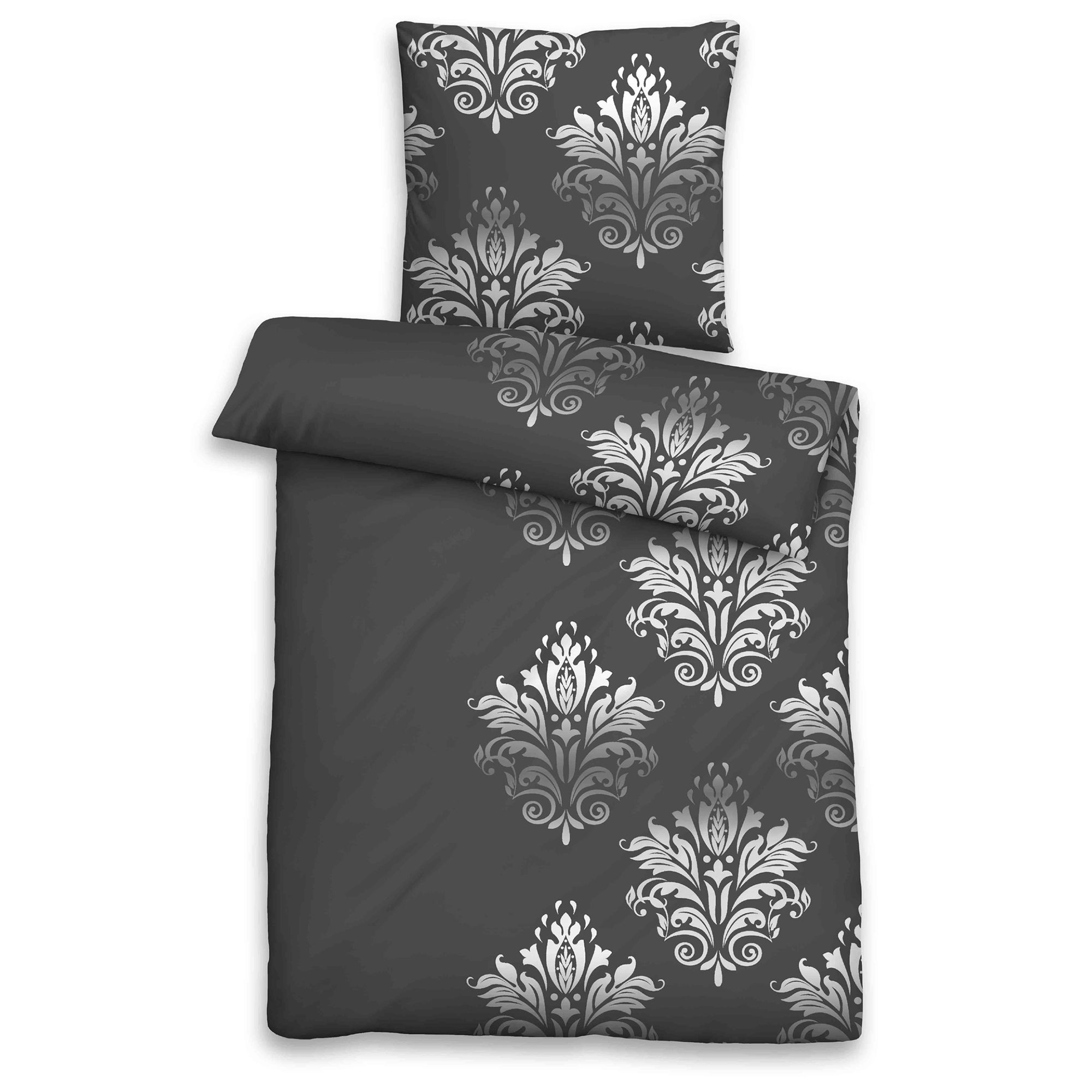 Castell® Bettwäsche Ornamente Baumwoll Feinbiber Einzelbett, 2tlg.