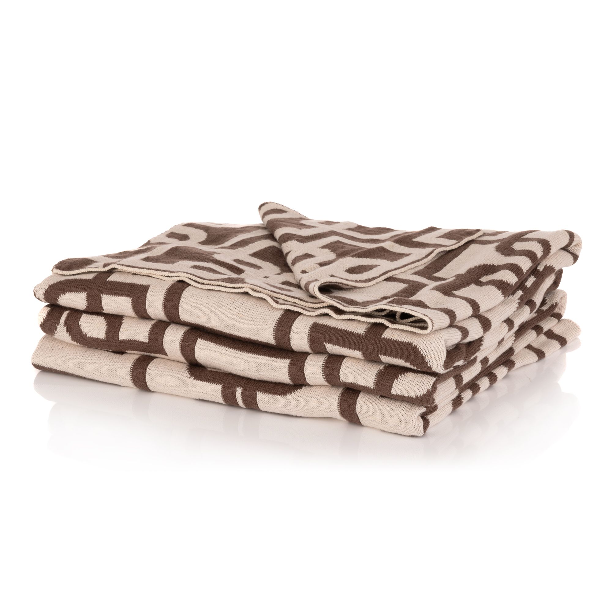 CASA DAWID by Dawid Tomaszewski Deko-Plaid Logo-Print 100% Baumwolle waschbar, 130x170cm