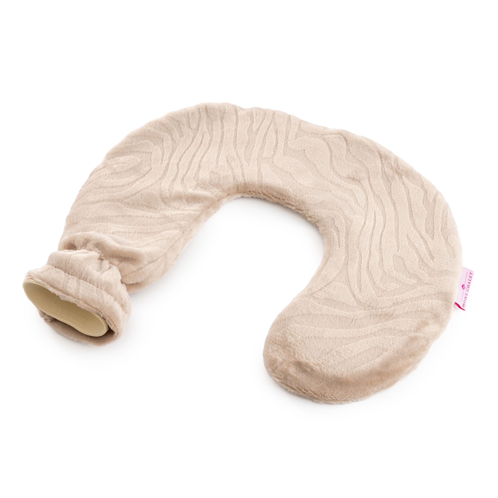 MONT CHALET Nacken-Wärmflasche Hoch-/Tiefstruktur Mikrofaser Chinchilla uni ca. 30x34cm, 1L