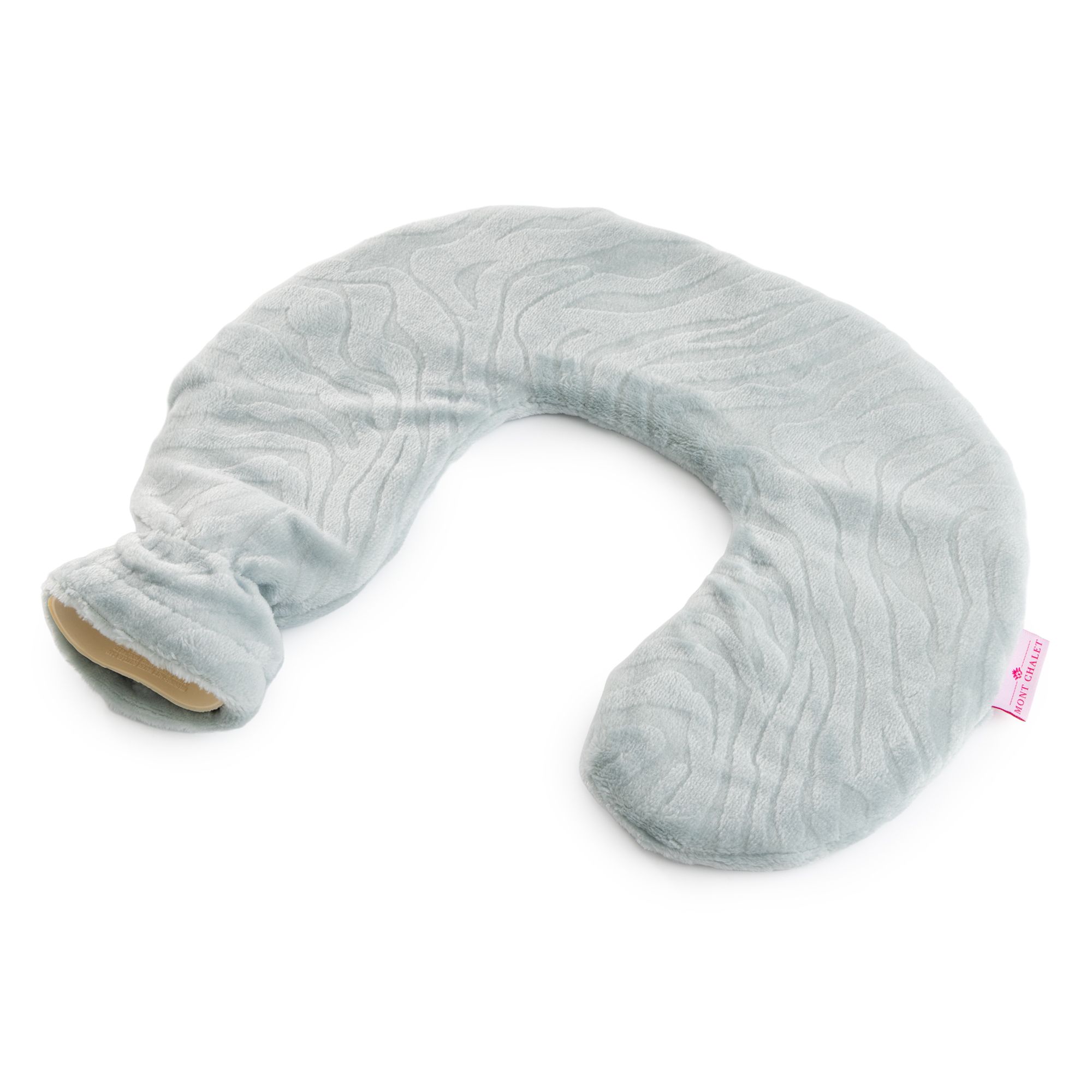 MONT CHALET Nacken-Wärmflasche Hoch-/Tiefstruktur Mikrofaser Chinchilla uni ca. 30x34cm, 1L