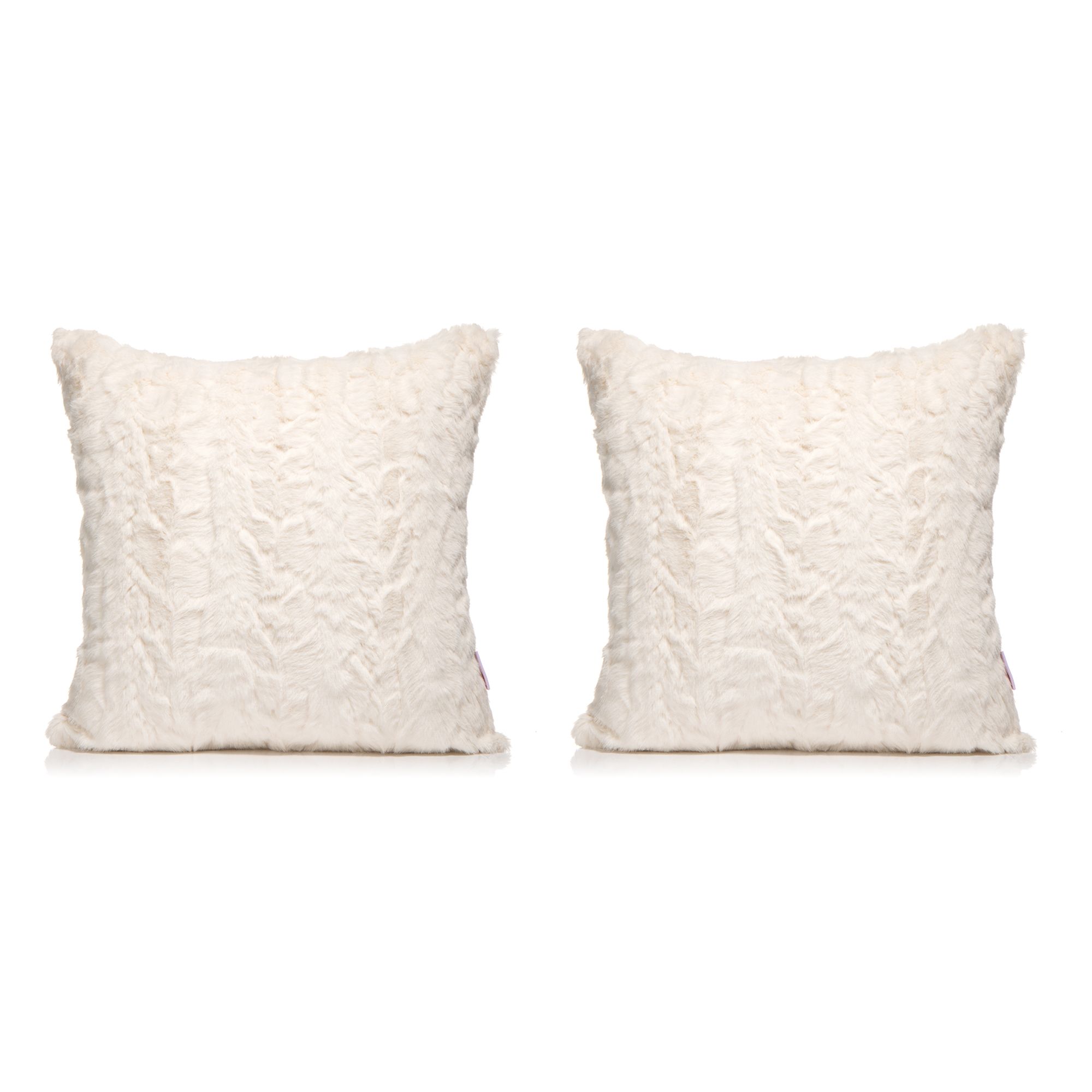 MONT CHALET 2 Fellimitat- Kissenhüllen 50x50cm Tierfell-Struktur Mikrofaser-Abseite