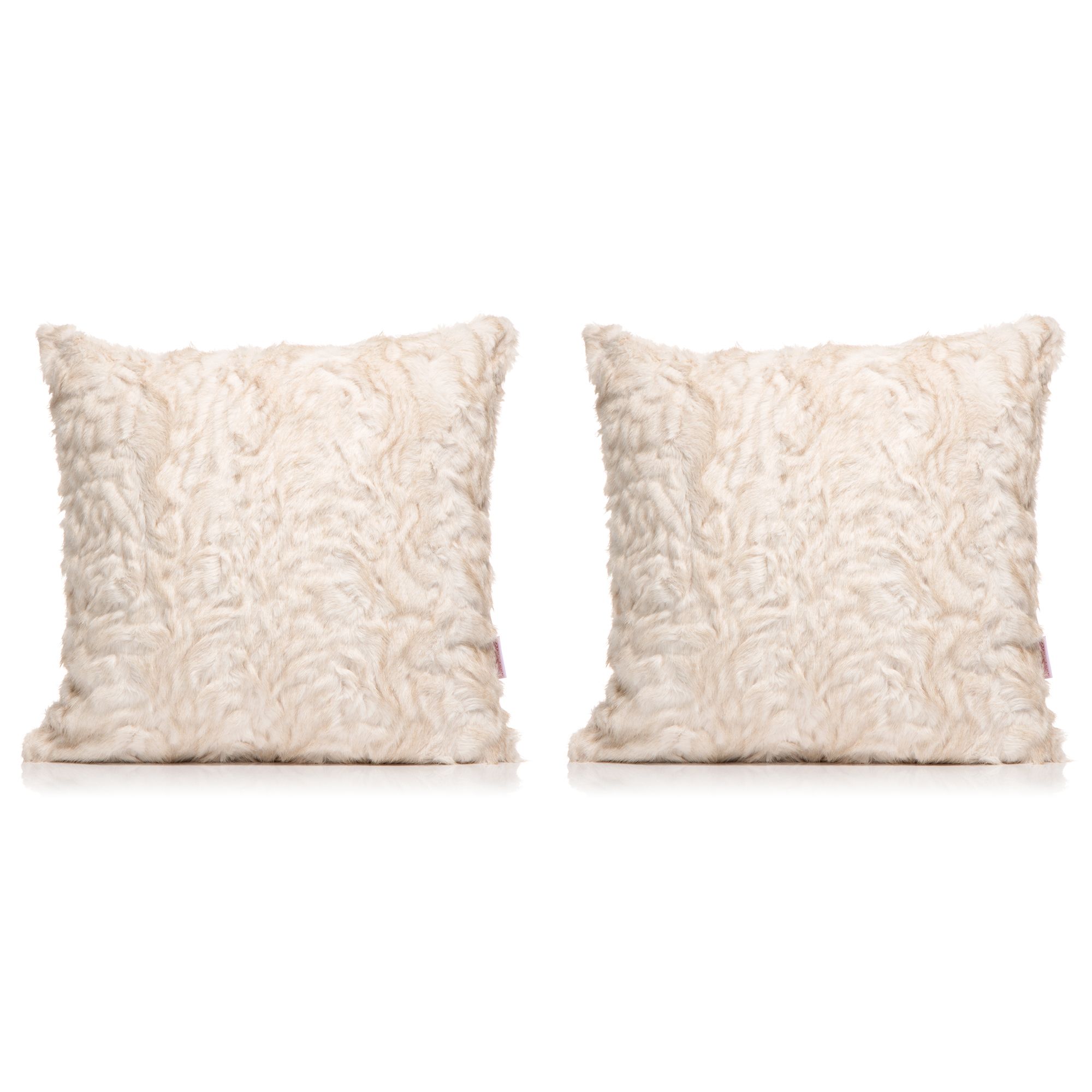 MONT CHALET 2 Fellimitat- Kissenhüllen 50x50cm Tierfell-Struktur Mikrofaser-Abseite